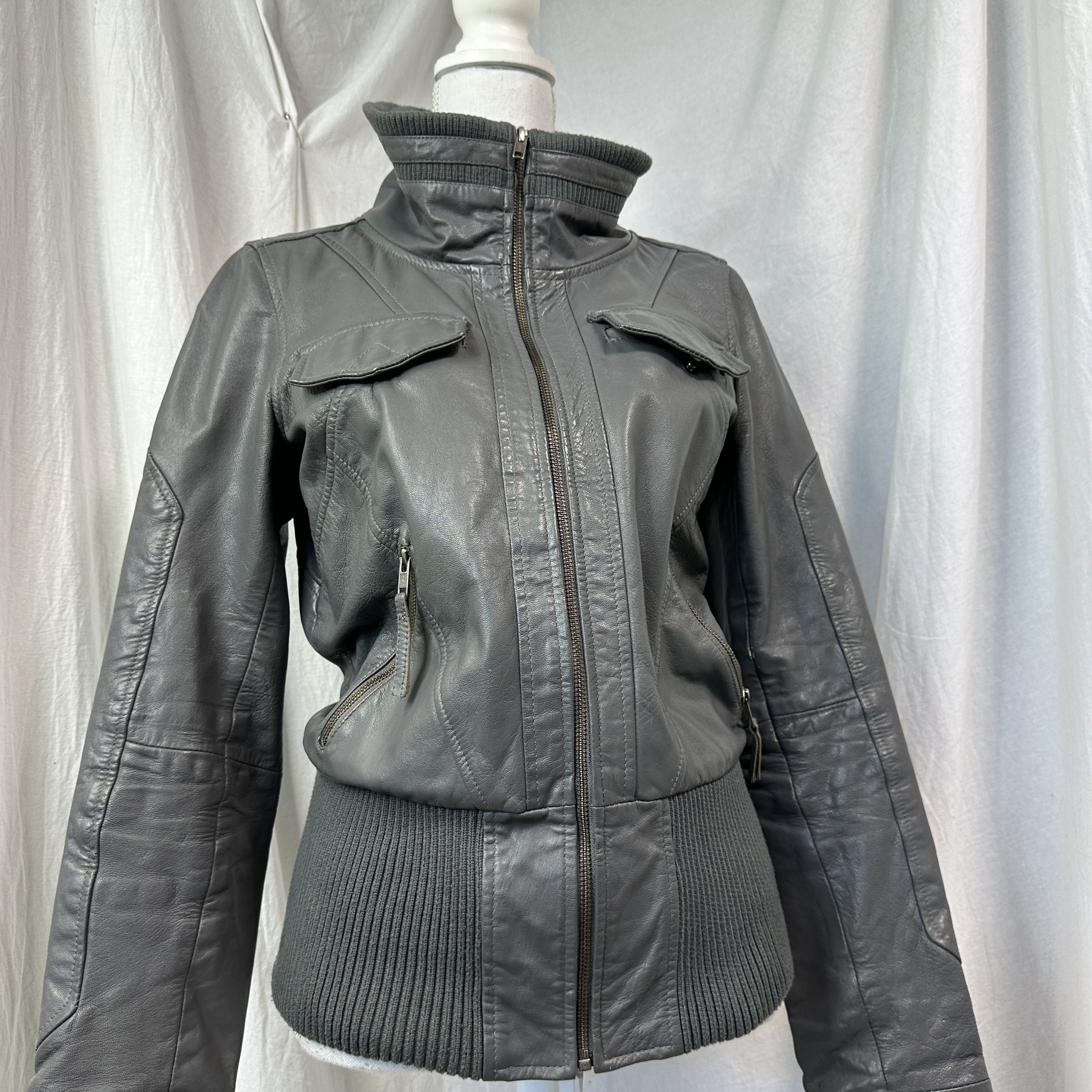 Vintage Vintage Leather Biker Moto Racing Big Collar Jacket 00s Size US M / EU 48-50 / 2 - 4 Thumbnail