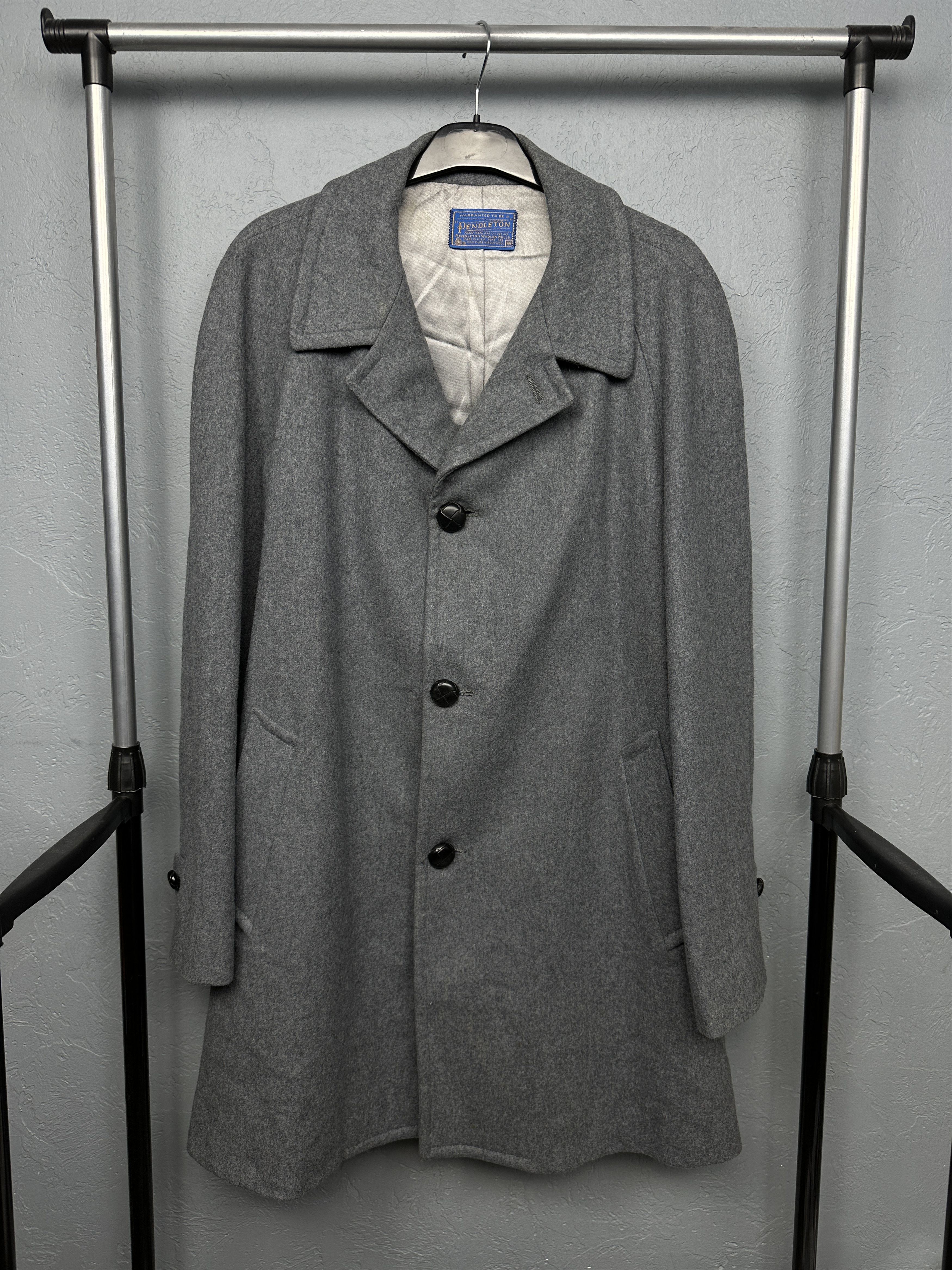 Pendleton Pendleton Vintage Mens Wool Trench Coat Made in USA Size US L / EU 52-54 / 3 - 1 Thumbnail