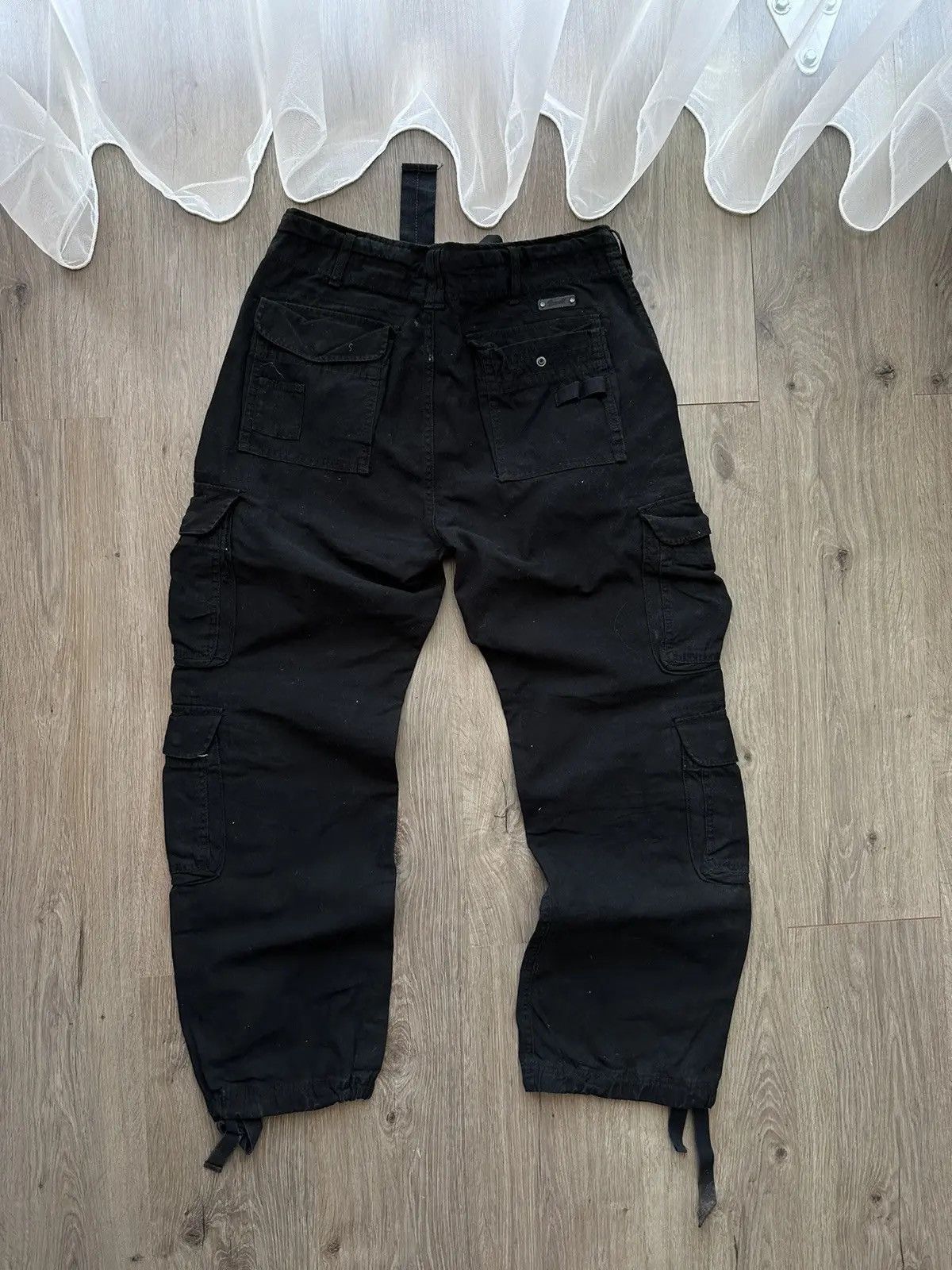 Japanese Brand × Vintage Vintage Cargo Bandit Denim Black Streetwear Pants Size US 32 / EU 48 - 13 Thumbnail