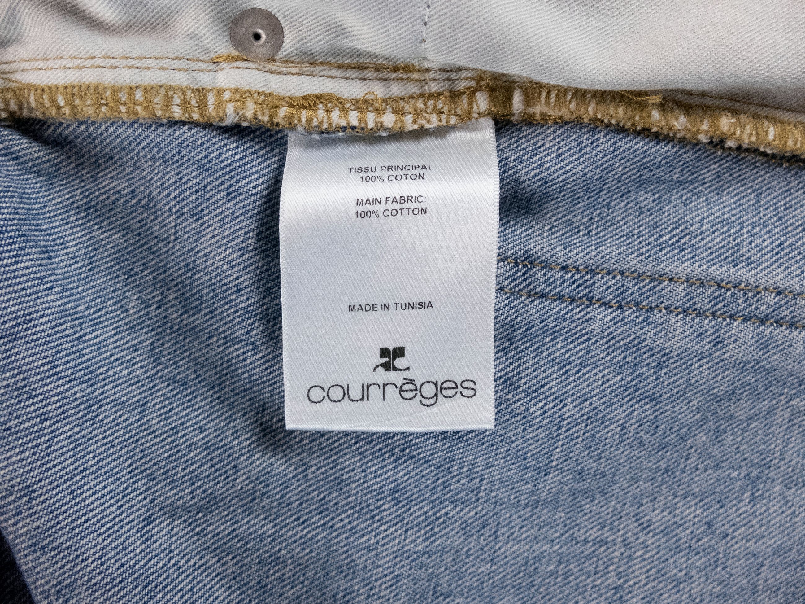 Courreges COURREGES Trucker Strap blue denim mini skirt 4 36 Size 26" / US 2 / IT 38 - 13 Thumbnail