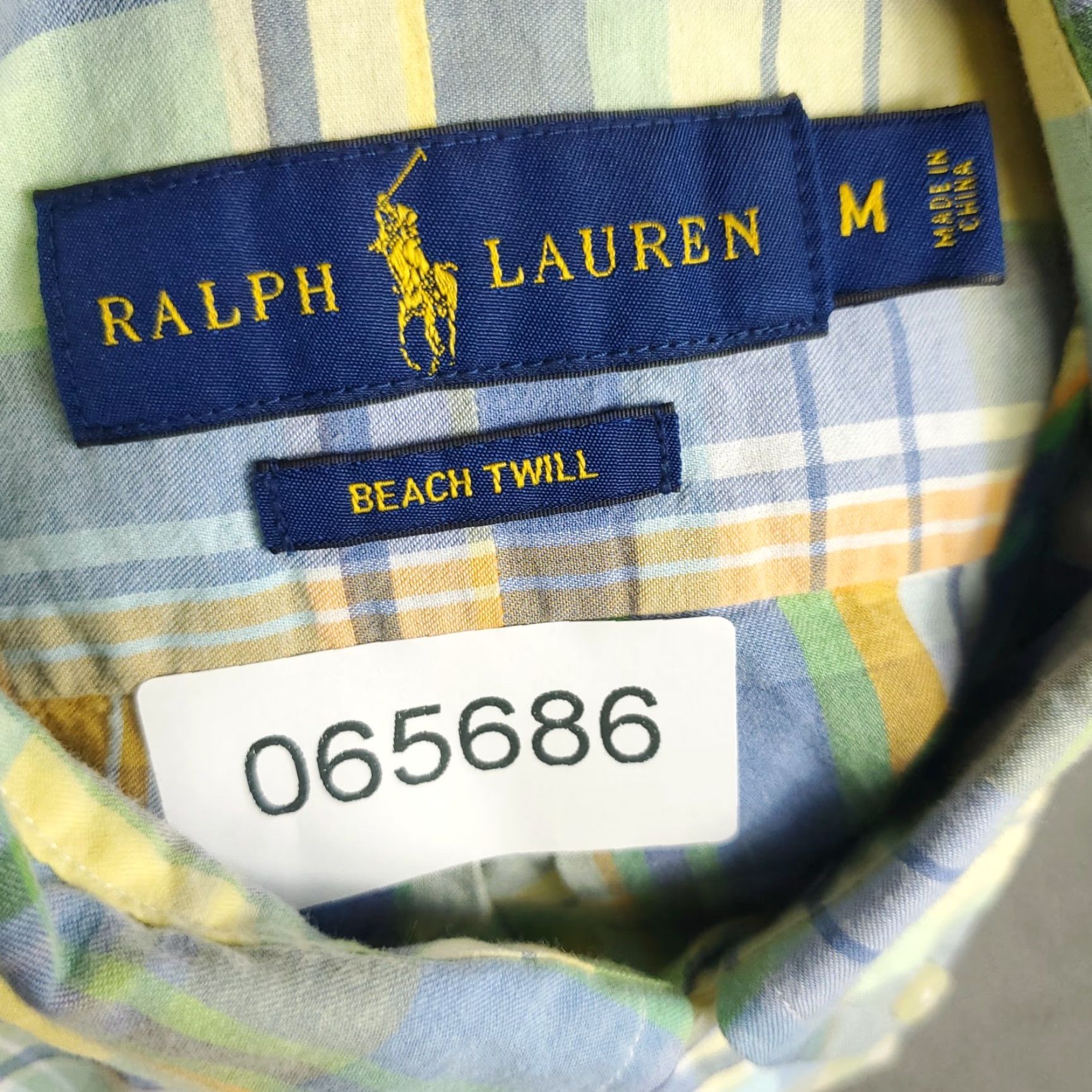 Ralph Lauren Ralph Lauren Shirt Mens Medium Yellow Blue Plaid Button Up Short Sleeve Size US M / EU 48-50 / 2 - 6 Thumbnail