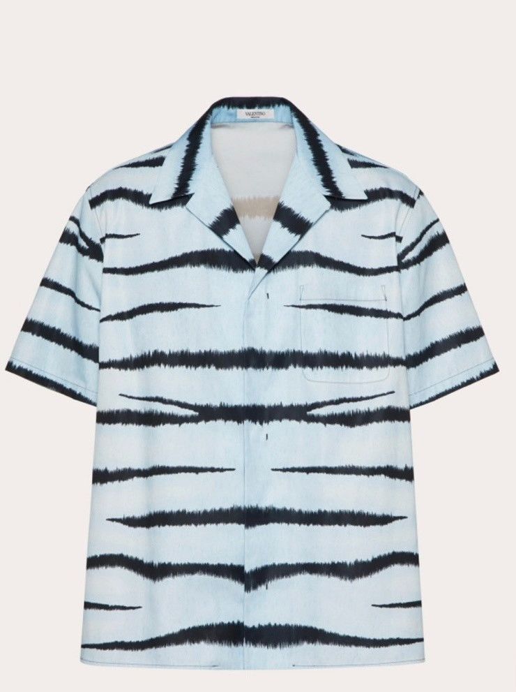 Valentino Valentino Blue Print Oversized Shirt Size US M / EU 48-50 / 2 - 2 Thumbnail