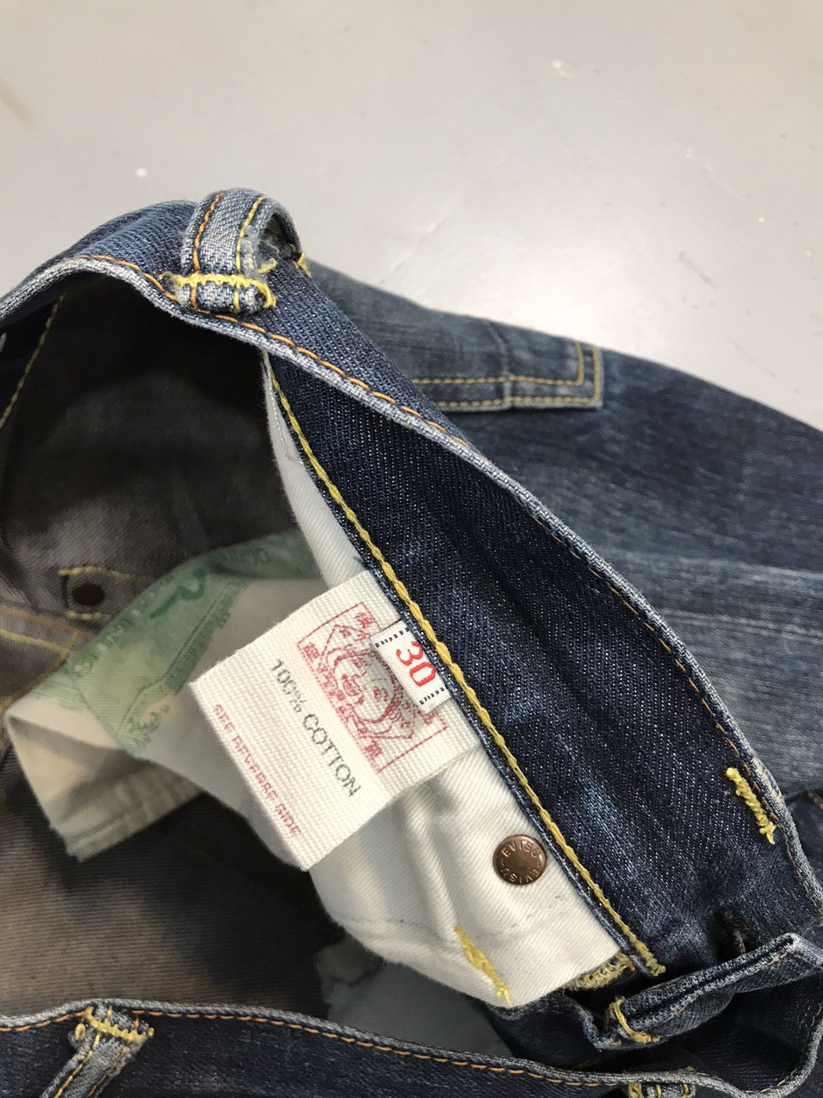 Evisu Rare Vintage Evisu salvage straight fit denim Size US 34 / EU 50 - 9 Thumbnail