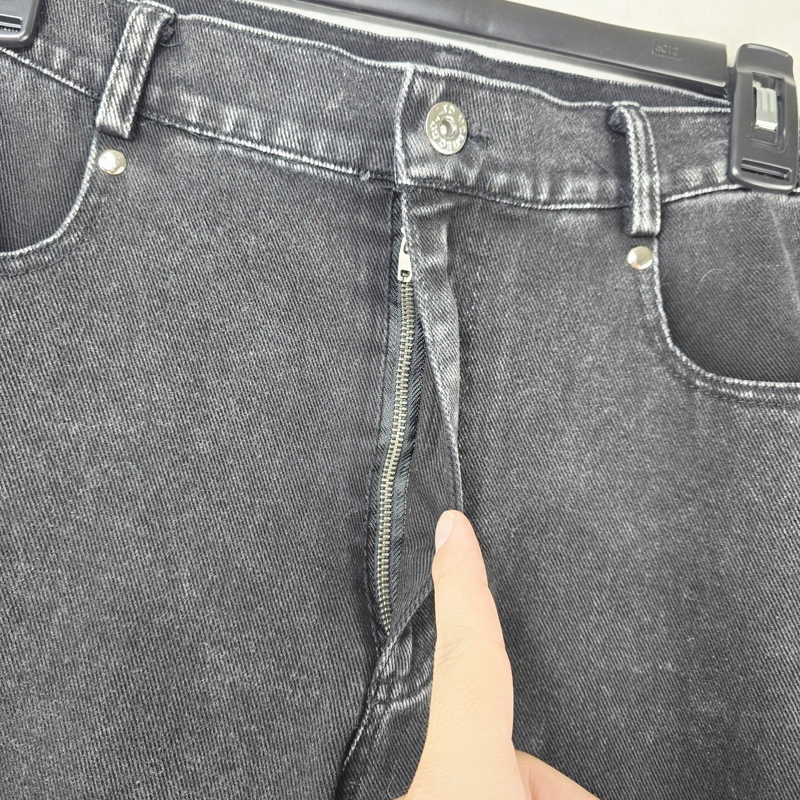 Other MODITEC Jeans 30x29 Black Buckle Strap Legs Goth Rave Emo Size US 30 / EU 46 - 4 Thumbnail