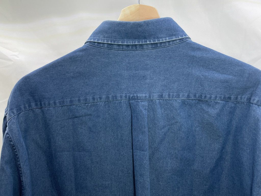 Brunello Cucinelli BRUNELLO CUCINELLI Basic Fit Distressed Denim Cotton Shirt Size US L / EU 52-54 / 3 - 9 Thumbnail