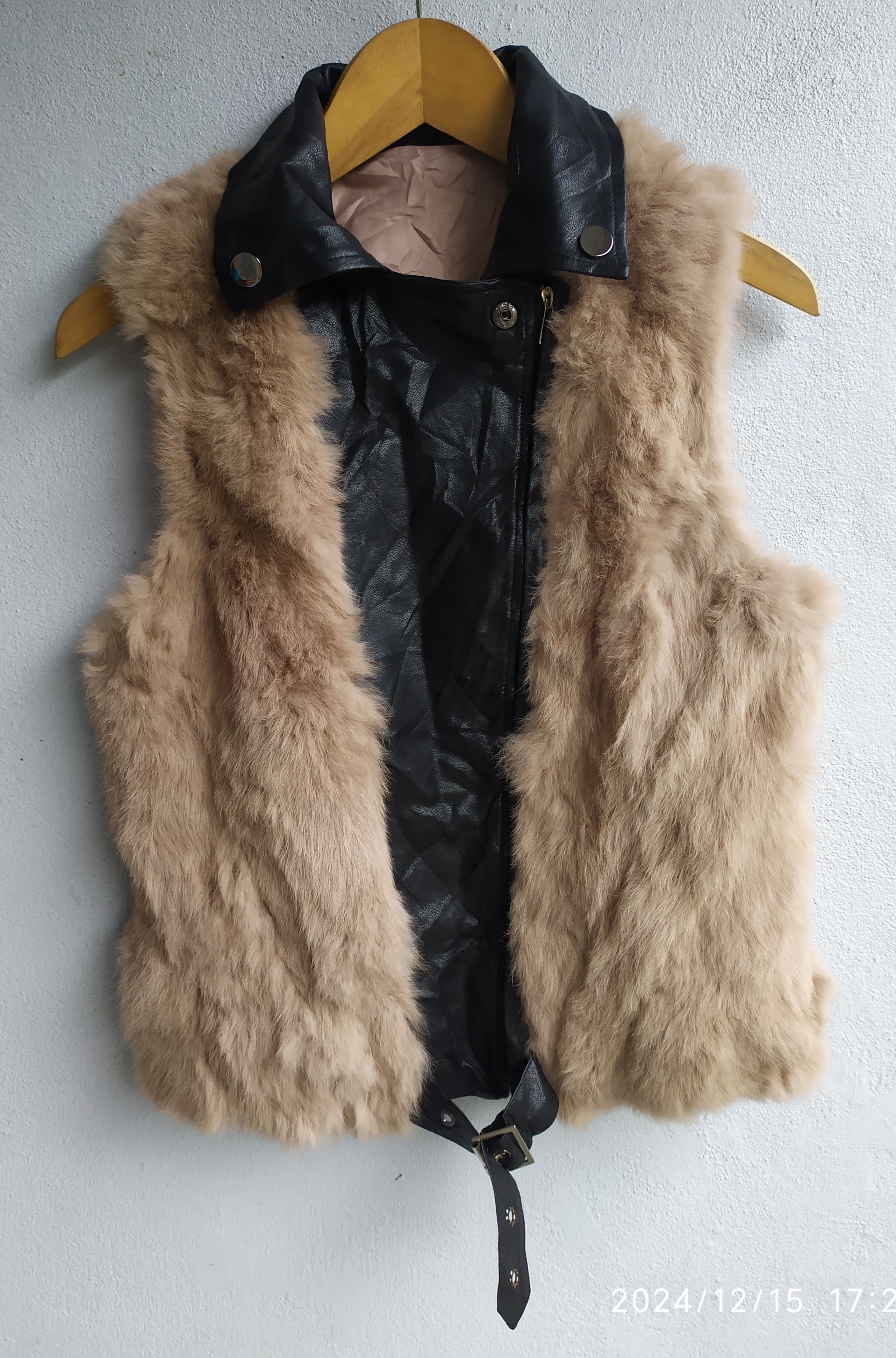 Japanese style faux fur vest