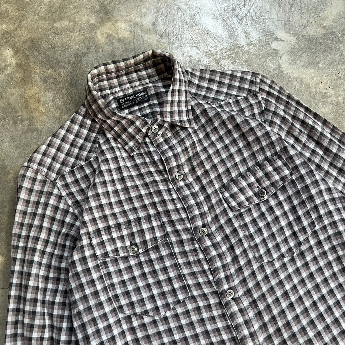Final Home Final Home by Issey Miyake Gingham Long Sleeve Shirt Size US M / EU 48-50 / 2 - 2 Thumbnail