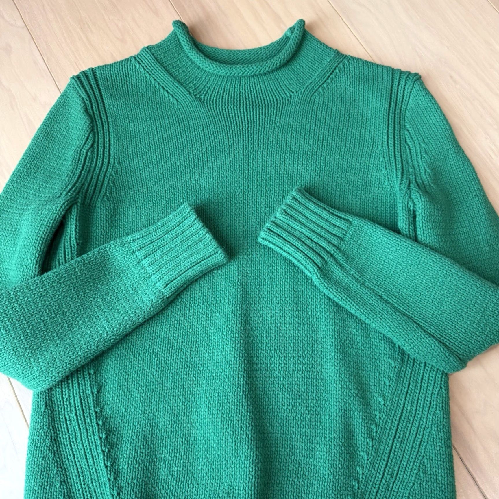 J.Crew J Crew Rollneck Sweater Women's XS Green Oarsman Minimalist Cotton Pullover Size XS / US 0-2 / IT 36-38 - 4 Thumbnail