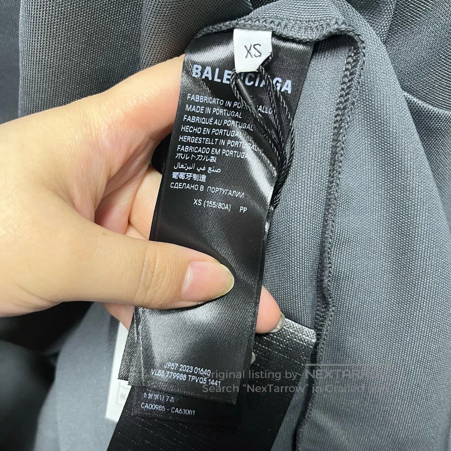 Balenciaga Balenciaga Gray patterned printed V-neck casual loose-fitt Size US XS / EU 42 / 0 - 4 Thumbnail