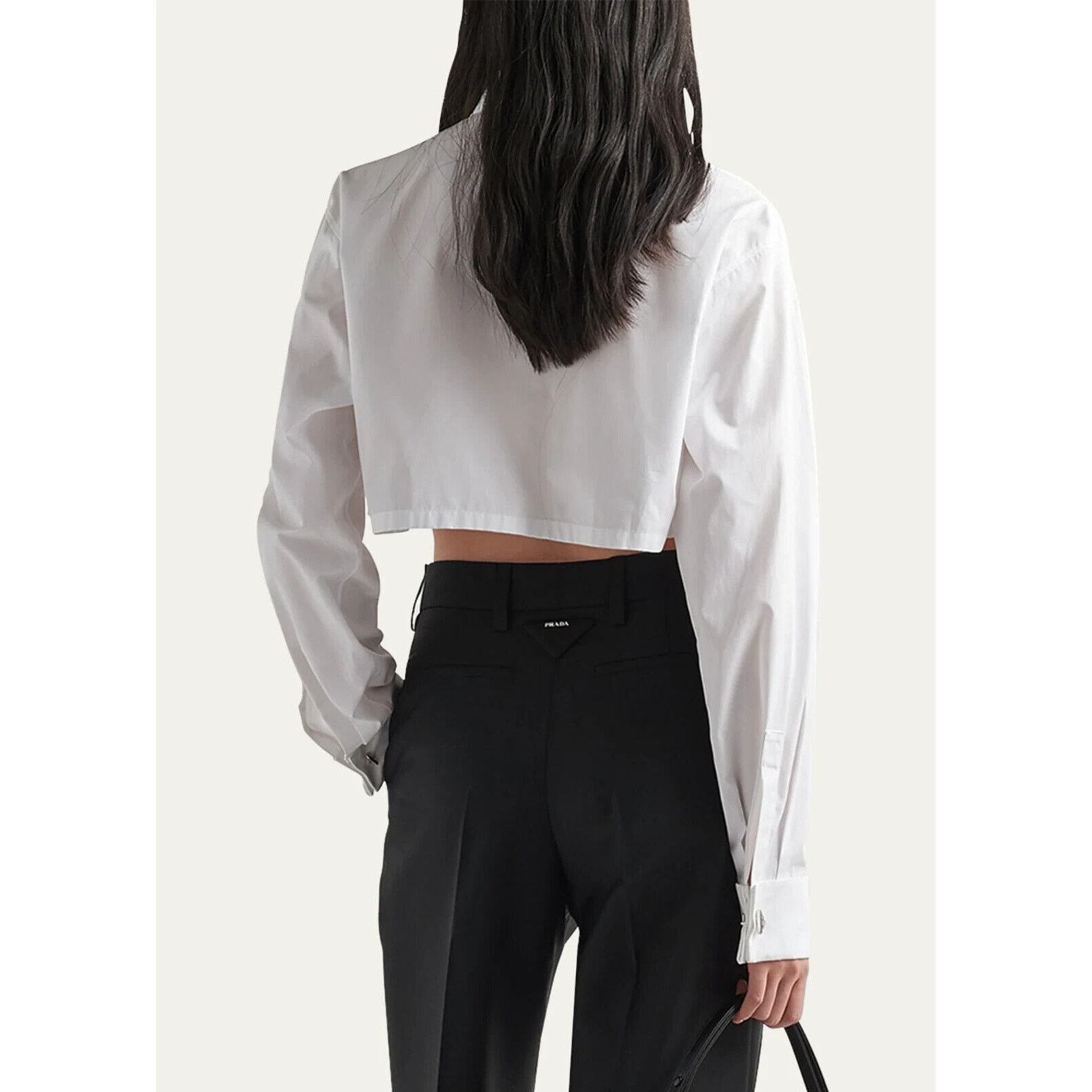 Prada PRADA DNA634 WHITE LONG SLEEVE FORMAL POPLINE BLOUSE 36 2 Size XS / US 0-2 / IT 36-38 - 7 Thumbnail
