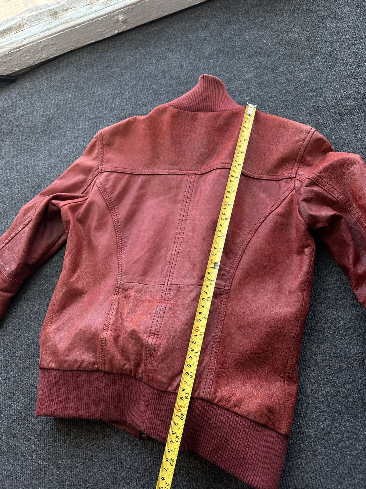 Other 🚨Y2K RICK OWENS TYPE DIRTY SLIM FIT ZIP LEATHER JACKET Size XS / US 0-2 / IT 36-38 - 11 Thumbnail