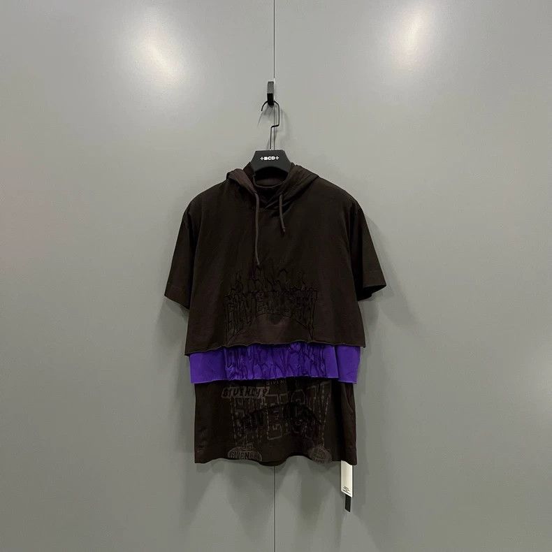 Givenchy Givenchy Patchwork Contrasting Embroidered Short Sleeve Ho Size US M / EU 48-50 / 2 - 1 Thumbnail