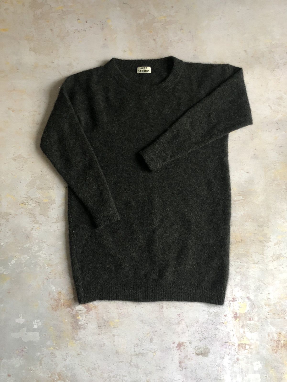 image of Acne Studios Cozy Oversized Mohair Sweater in Black, Women's (Size XS)