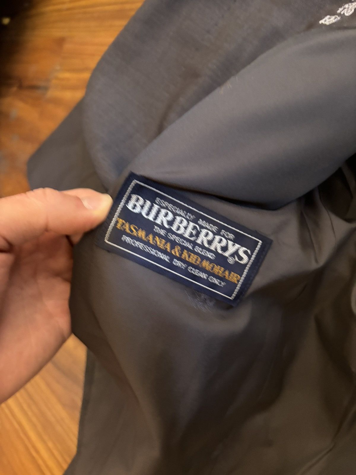 Burberry Burberrys Cross Button Full Suit Grey Size 36S - 11 Thumbnail