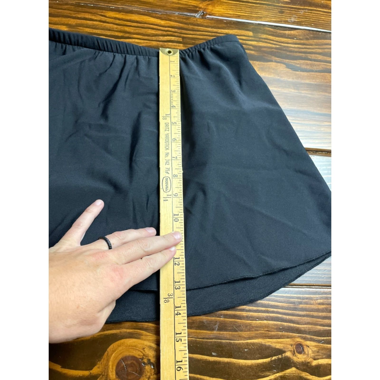 Swims VINTAGE Trimshaper Skirt Women Size 14 Black Swim Skirt Bottom Womens 14 Black Swim Skirt Size 36" / US 14 / IT 50 - 6 Thumbnail