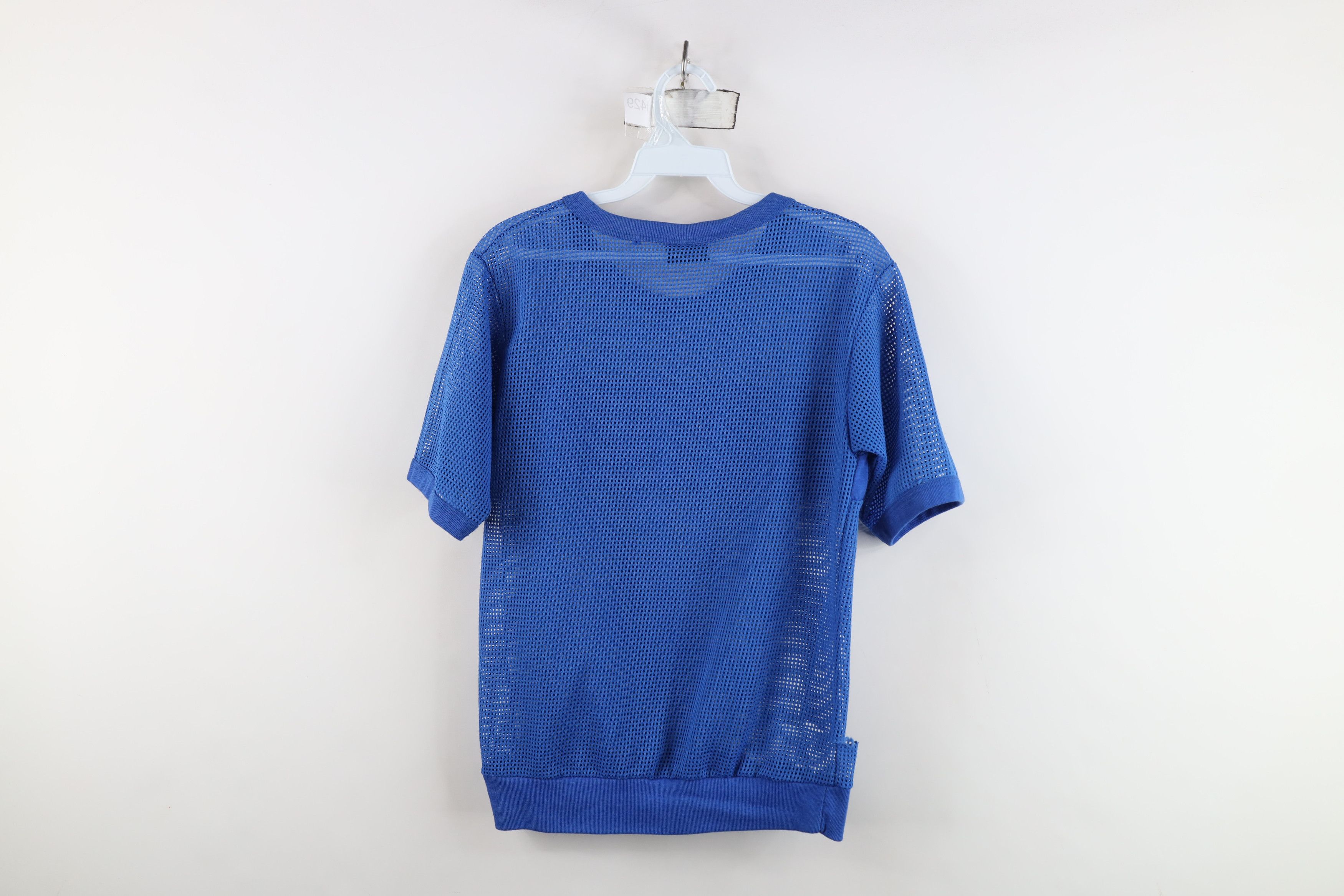 Vintage Vintage 80s 90s Streetwear Blank Mesh Ringer T-Shirt USA Size L / US 10 / IT 46 - 8 Thumbnail