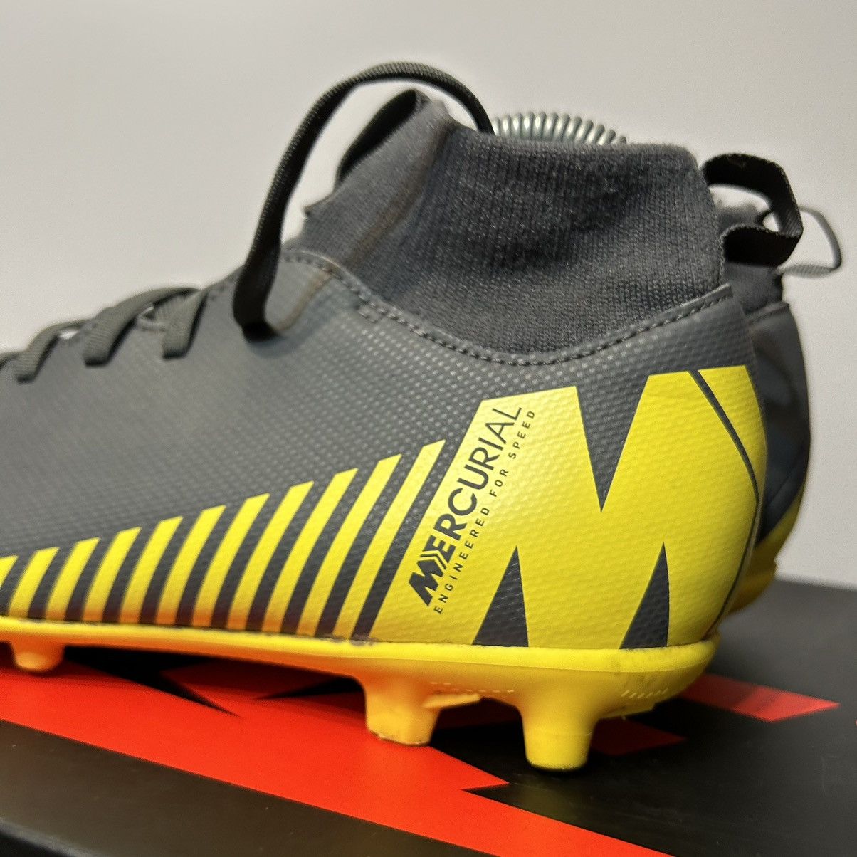 Nike Nike Mercurial football boots grey yellow big logo swoosh Size US 8 / IT 38 - 3 Thumbnail