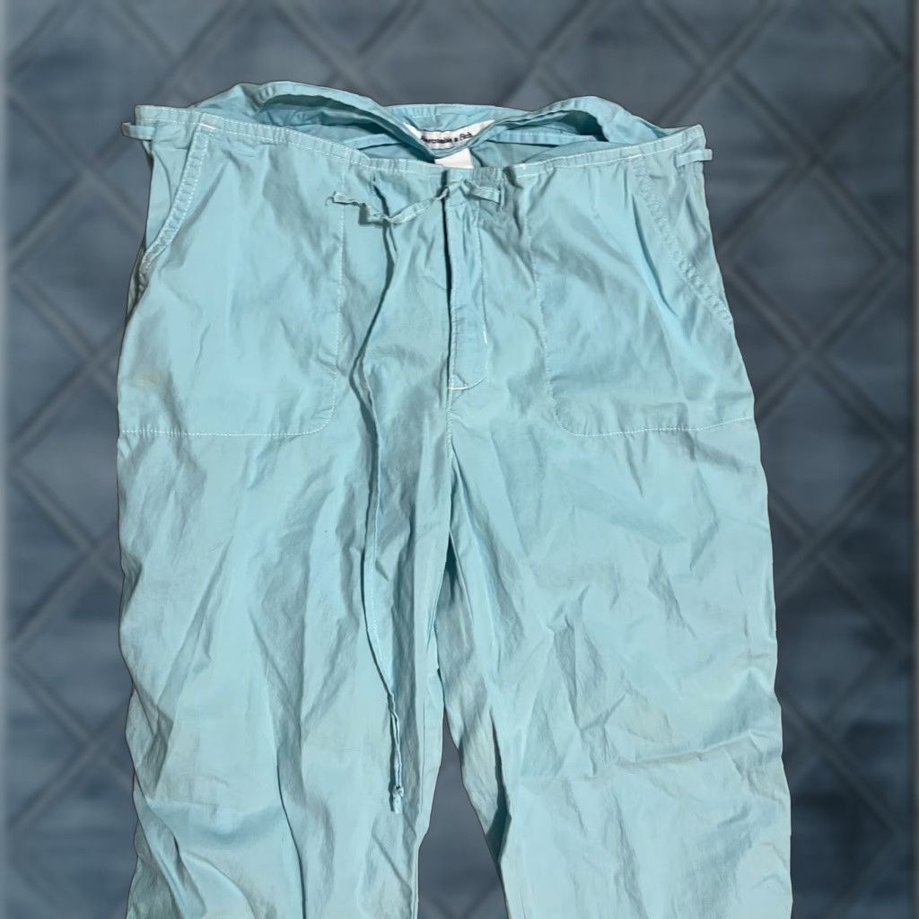 Abercrombie & Fitch Abercrombie & Fitch Tie Waist & Ankle Crop Pants 4 Blue Aqua Women's Cropped Pants Size 27" / US 4 / IT 40 - 1 Thumbnail