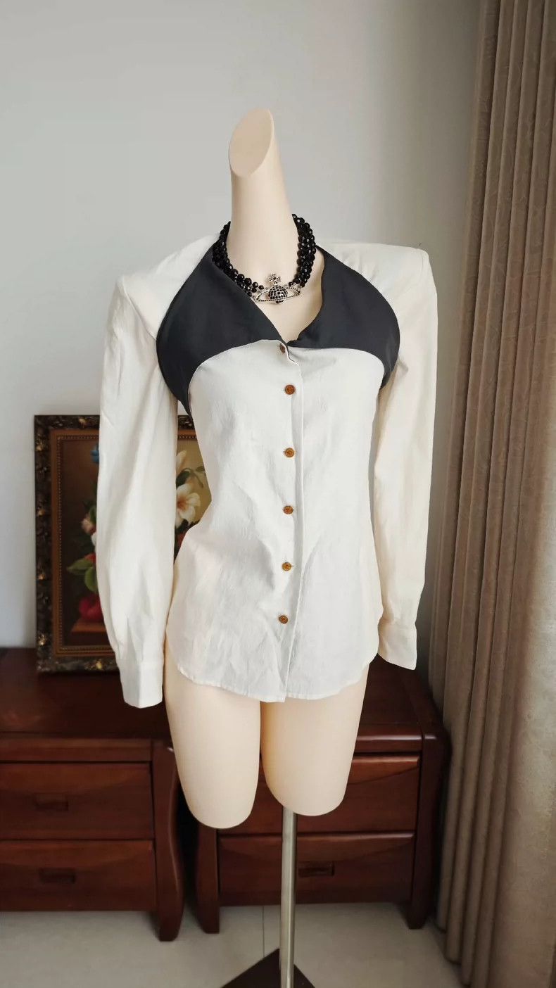 Vivienne Westwood Vivienne Westwood size2 French elegant bow-tied shirt Size M / US 6-8 / IT 42-44 - 3 Thumbnail