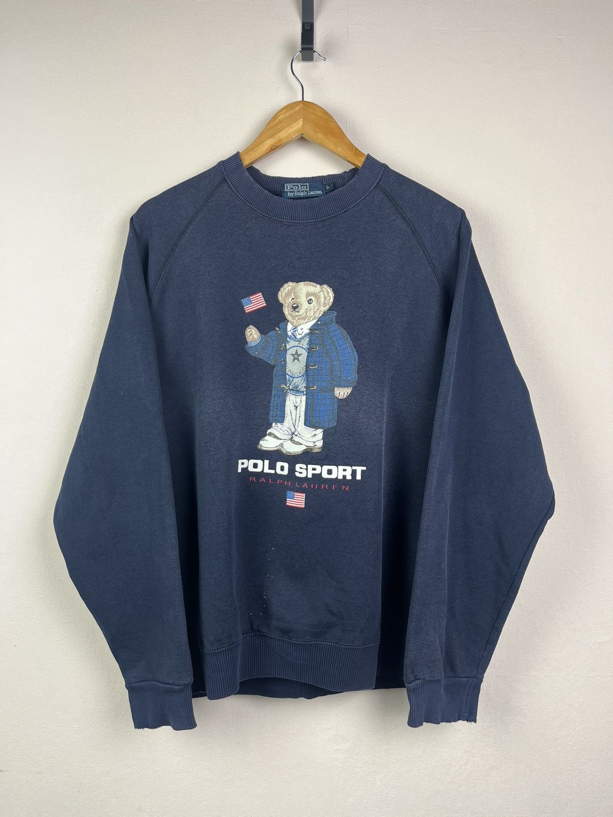 Polo Ralph Lauren Vintage Ralph Lauren Polo Sport Bear Sweatshirt Blue Size L Size US L / EU 52-54 / 3 - 1 Thumbnail