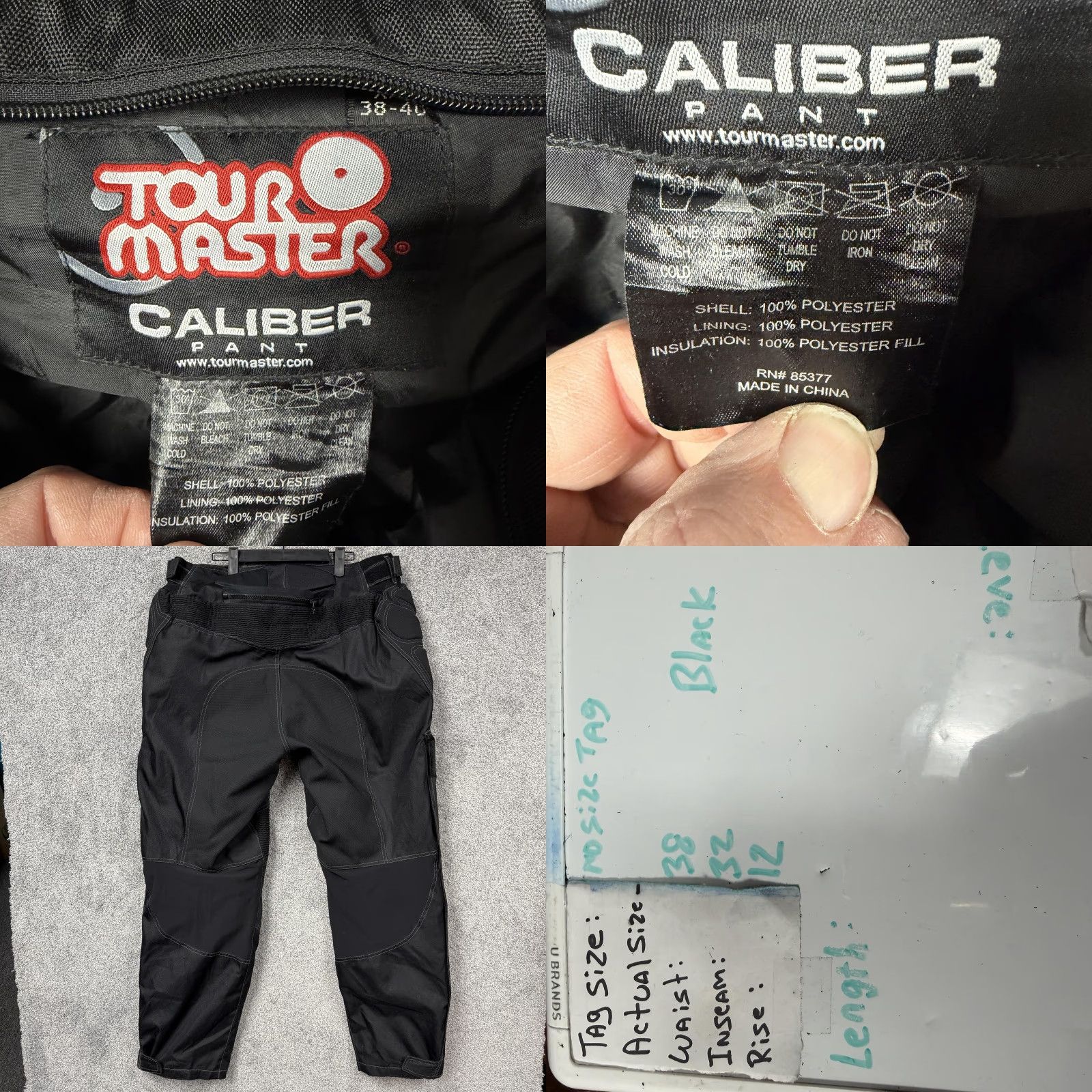 Vintage Tour Master Caliber Pants Mens 38x32 Black Motorcycle Snow Waterproof Insulated Size US 38 / EU 54 - 11 Thumbnail