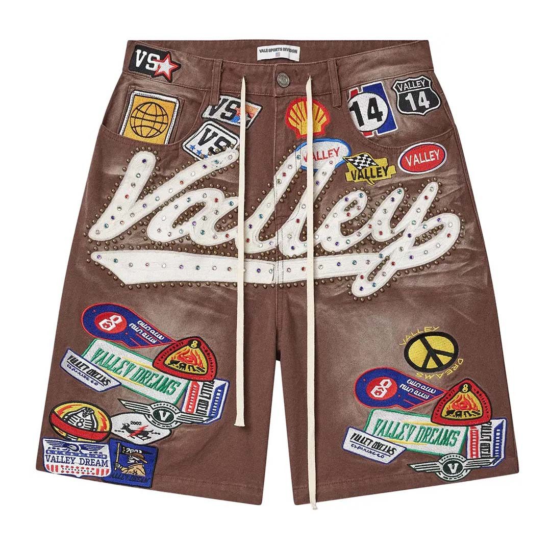 Forever 1980s Patches Shorts Brown