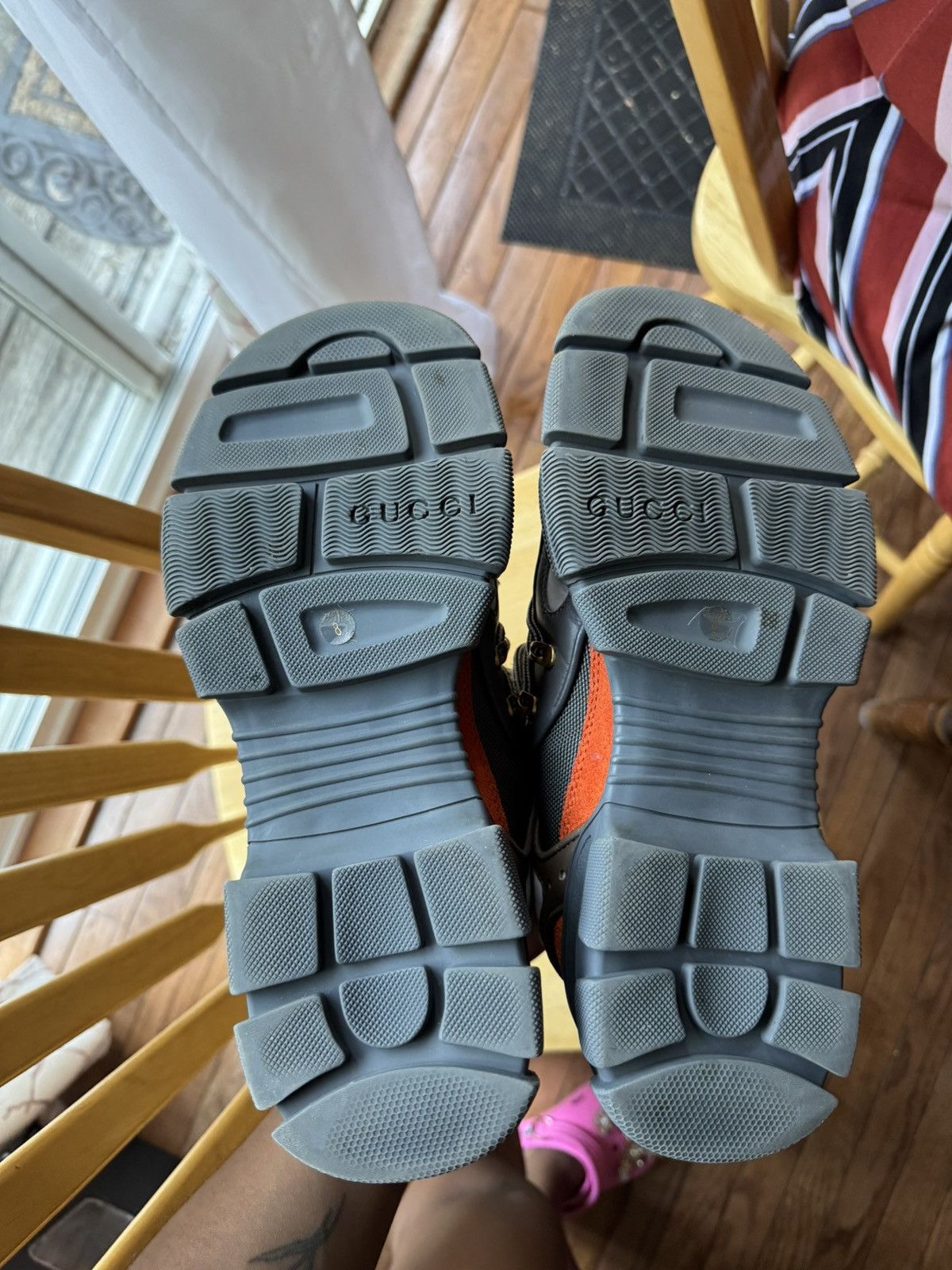 Gucci Gucci Flashtrek Crystal Grey Orange Size US 8 / IT 38 - 6 Thumbnail