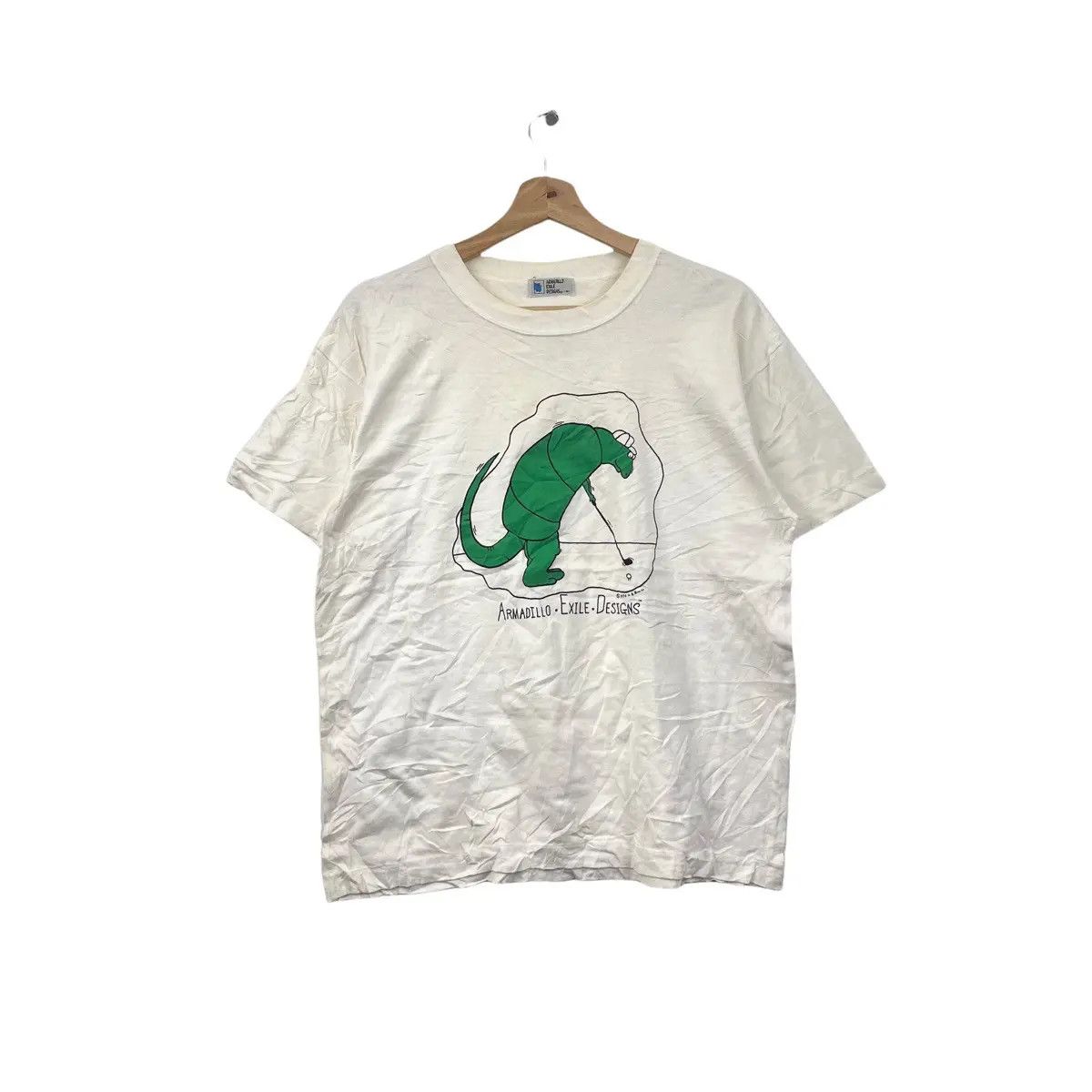 Vintage Vintage 1990 ARMADILLO EXILE DESIGNS Golf Painting Tee Shirt Size US M / EU 48-50 / 2 - 1 Thumbnail