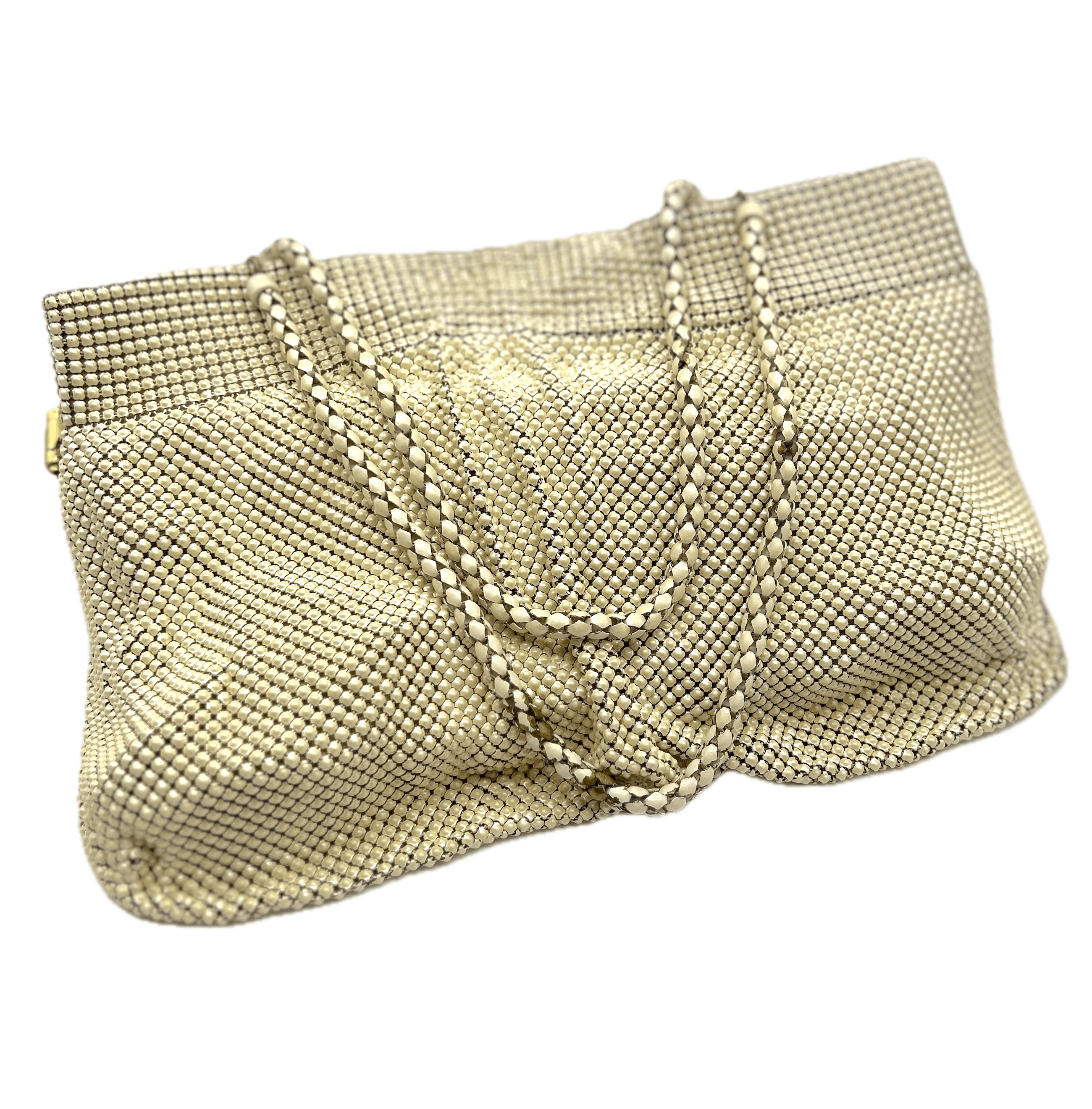 Vintage 1950's Whiting and Davis Cream Mesh Handbag Size ONE SIZE - 1 Thumbnail