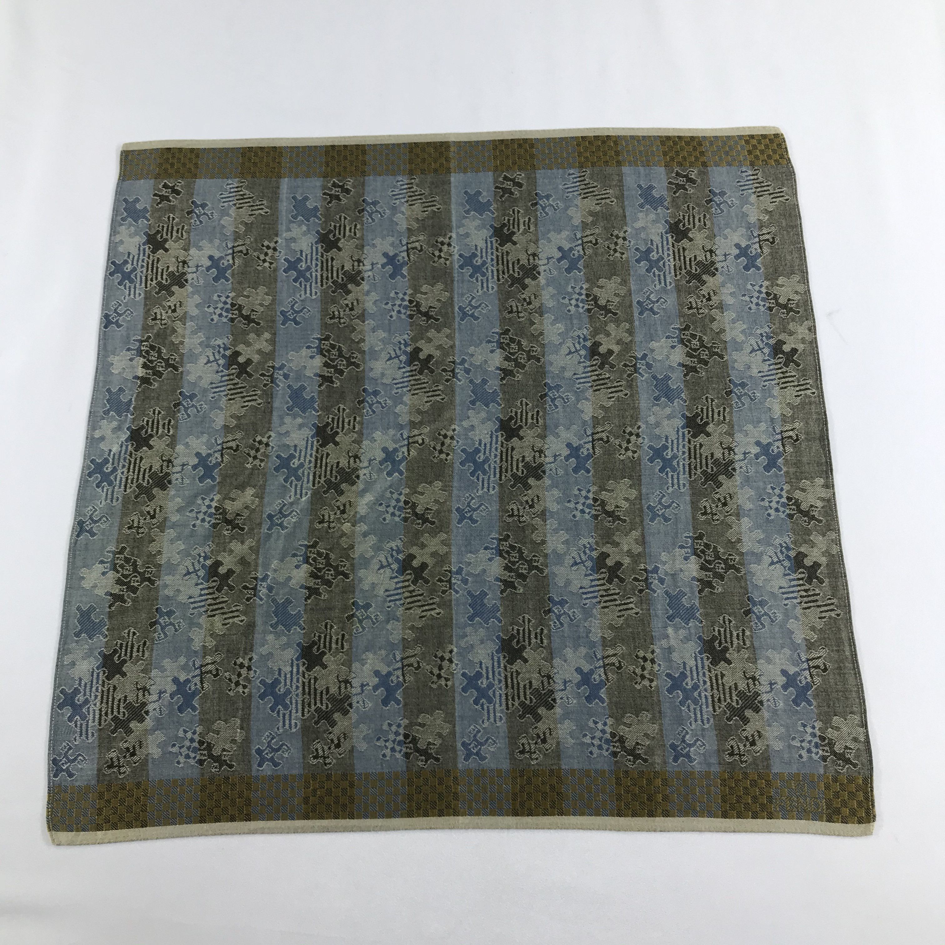 Japanese Brand VINTAGE Fendi Jigsaw Handkerchief Bandana Neckerchief H752 Size ONE SIZE - 2 Thumbnail