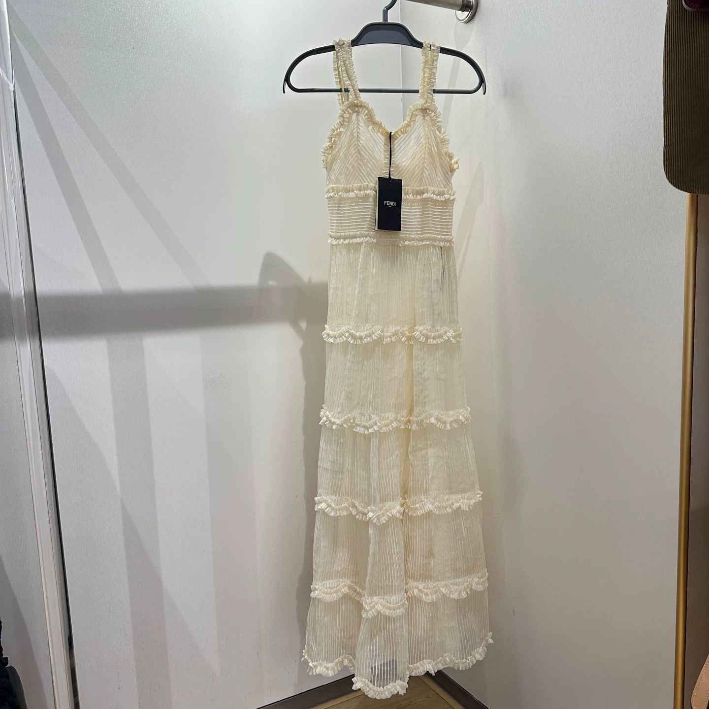 Fendi Fendi Apr674 Women's Tiered Silk Dress 38 Size XS / US 0-2 / IT 36-38 - 1 Thumbnail