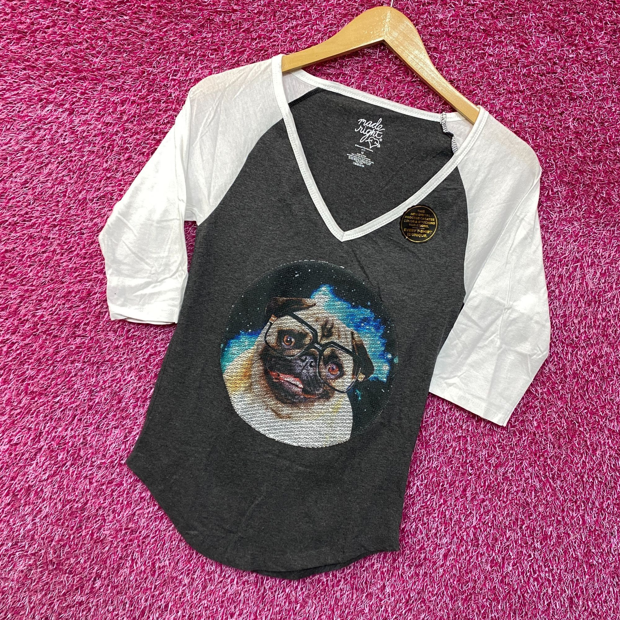 Other Pug in space baseball tee size medium Size US M / EU 48-50 / 2 - 3 Thumbnail