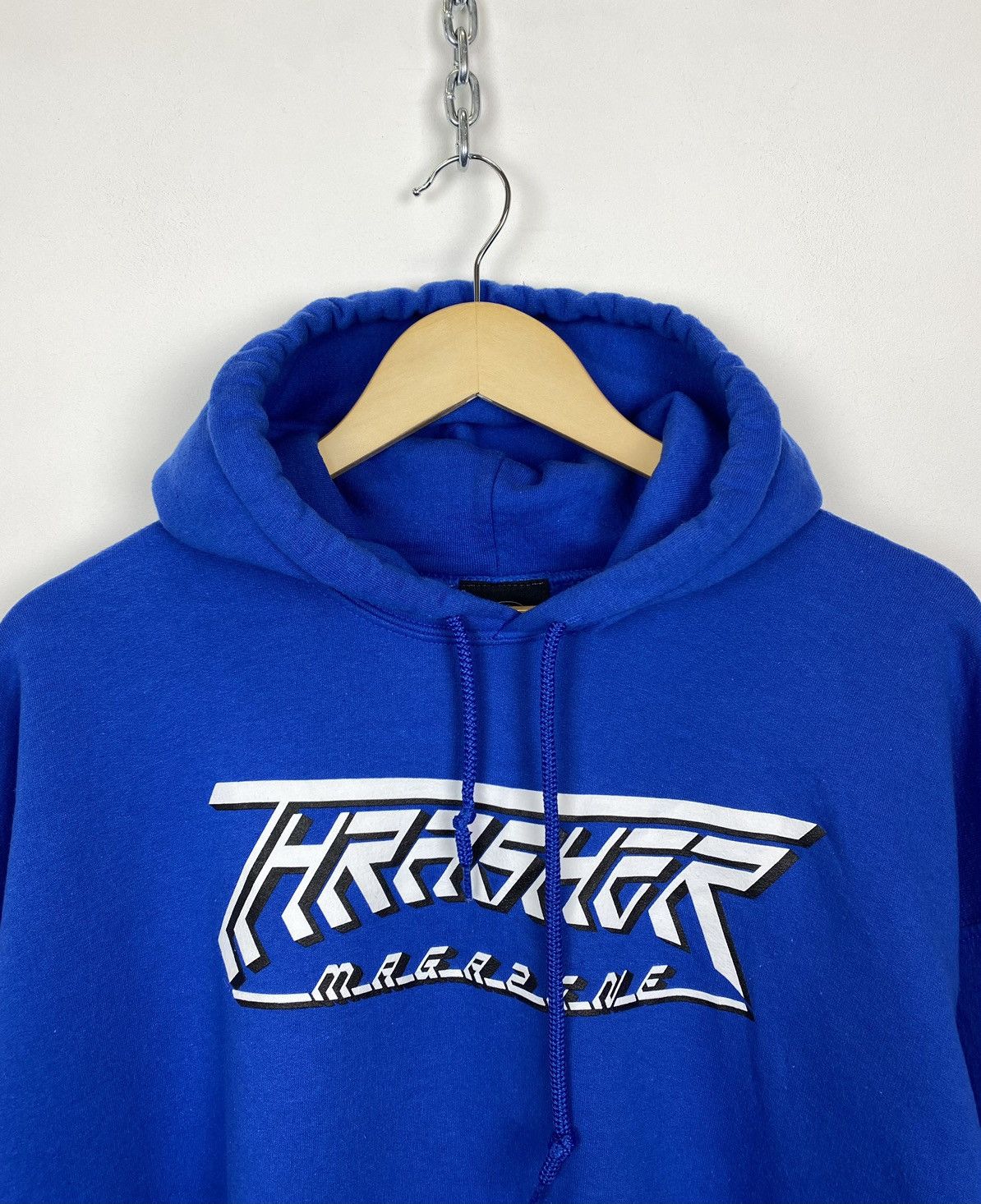 Thrasher Vintage Y2K Thrasher Magazine 3D Logo Hoodie Skate Blue Top Size US XL / EU 56 / 4 - 2 Thumbnail