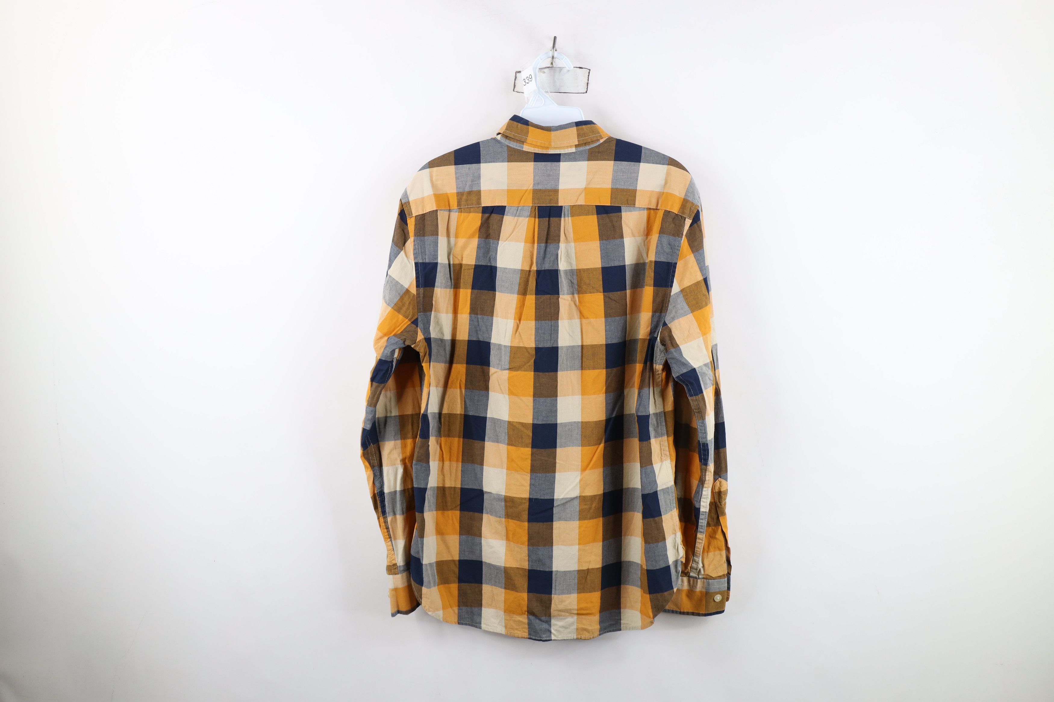 L.L. Bean LL Bean Checkered Collared Button Down Shirt Orange Cotton Size US S / EU 44-46 / 1 - 10 Thumbnail