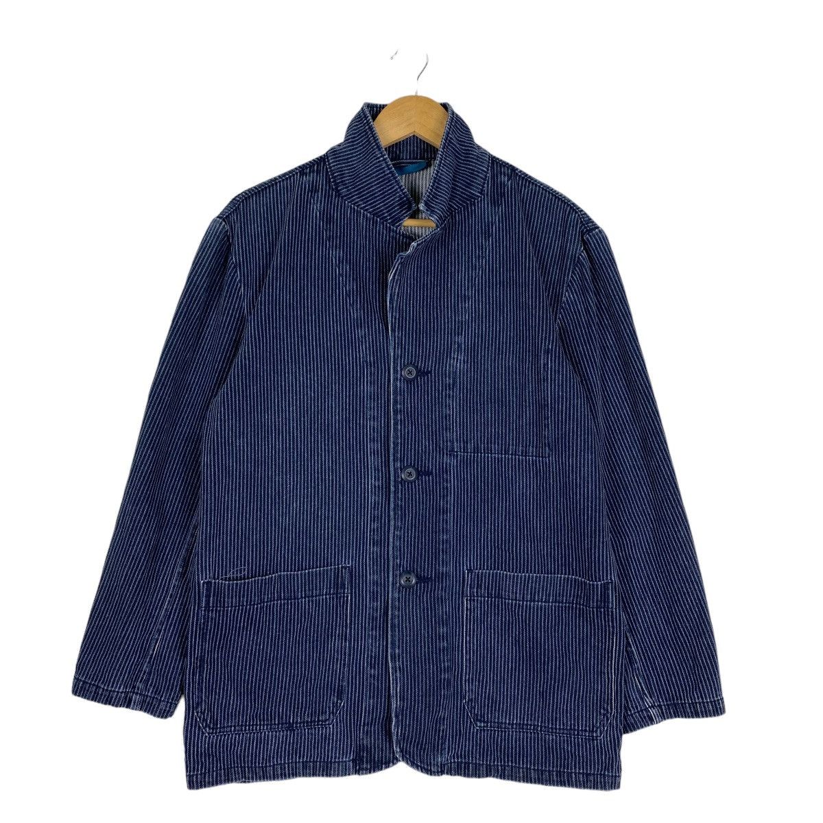 Japanese Brand NavyFlag Denim Chore Jacket Size US M / EU 48-50 / 2 - 1 Thumbnail