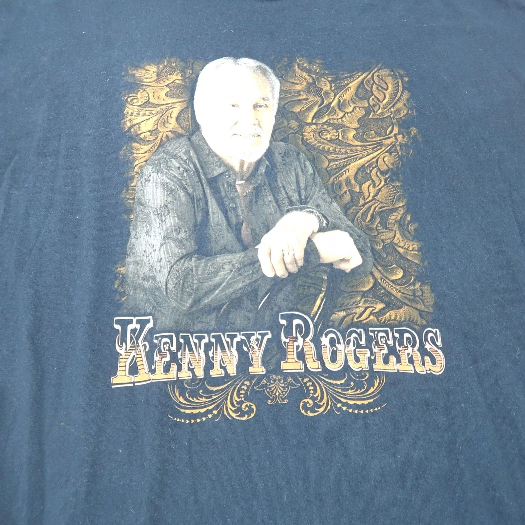 Gildan VINTAGE Kenny Rogers graphic black short sleeve t-shirt 2X Mens Size US XXL / EU 58 / 5 - 2 Thumbnail
