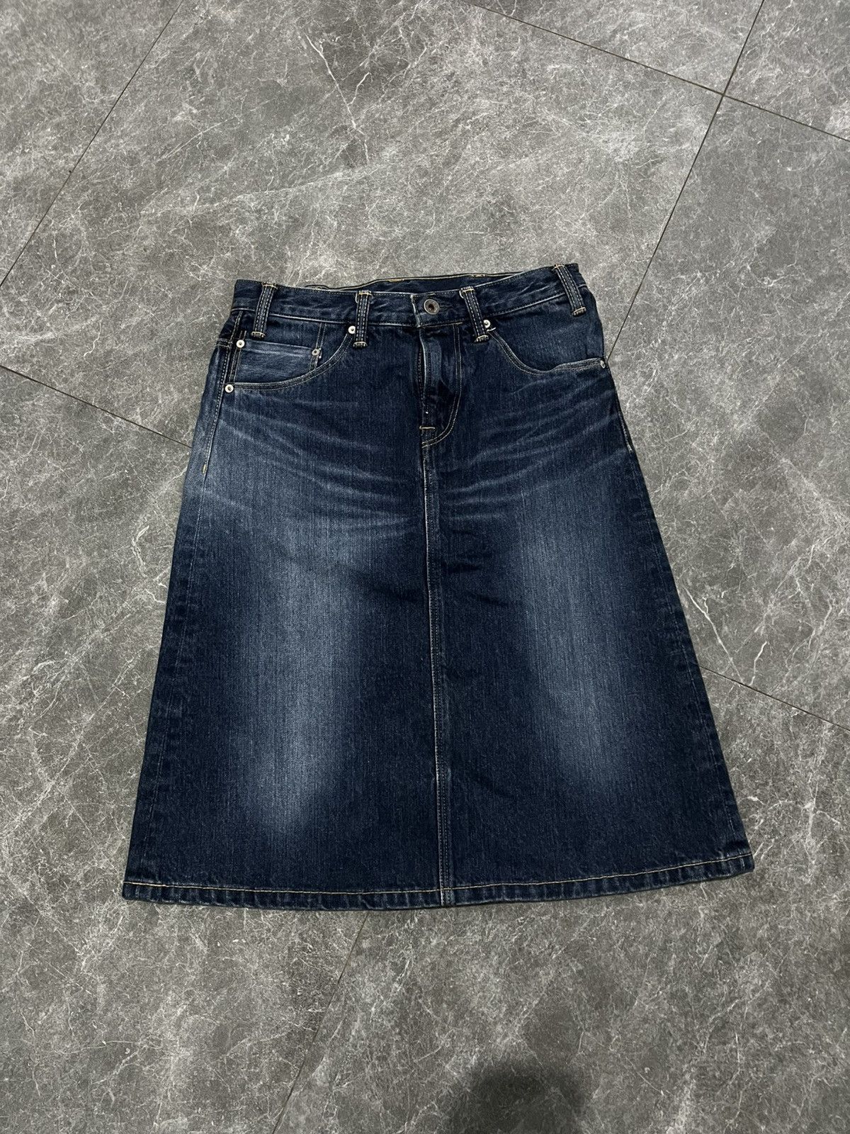 If Six Was Nine × Japanese Brand D.M.G JAPAN MIDI SKIRT JEANS Size 28" / US 6 / IT 42 - 1 Thumbnail