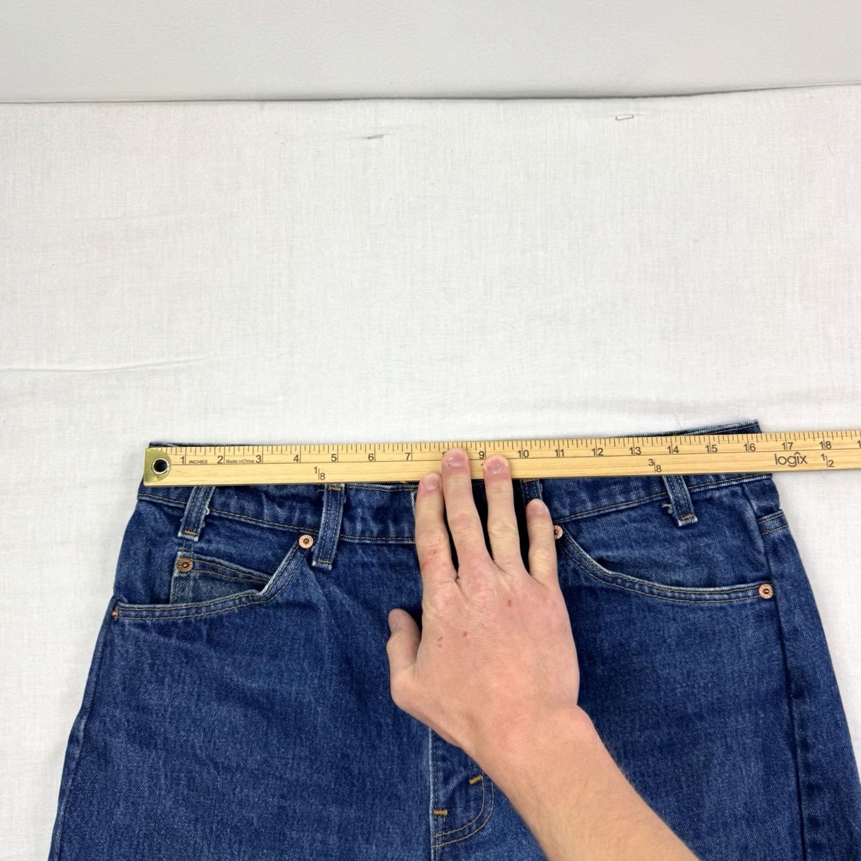 Levi's VINTAGE Levi's 505 Orange Tab Jeans Men 35x30 Straight Blue Denim USA 80s 90s Size US 35 - 5 Thumbnail