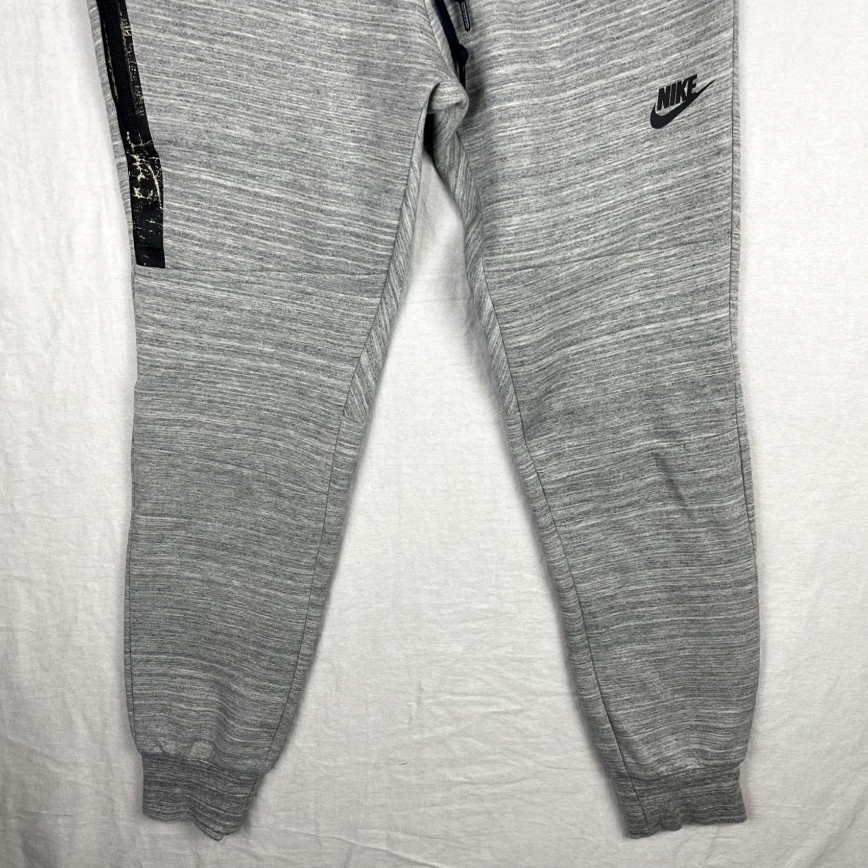 Nike Nike Tech Fleece Pants Mens Small Gray Joggers Tapered Heather Gym 585204-063 Size US 29 - 3 Thumbnail