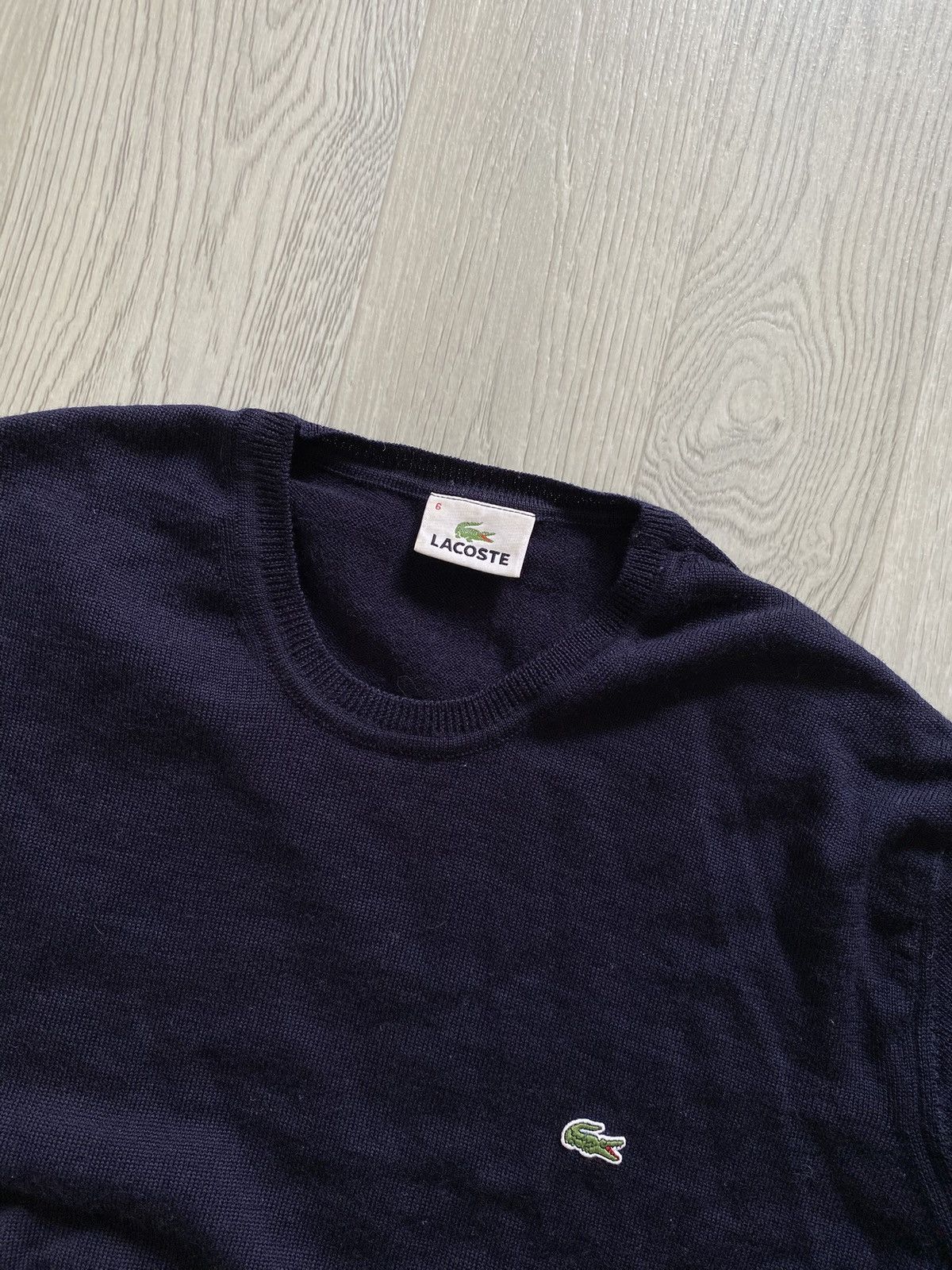 Lacoste Lacoste Vintage Knit Sweater Navy Colour Basic Logo Size US L / EU 52-54 / 3 - 2 Thumbnail