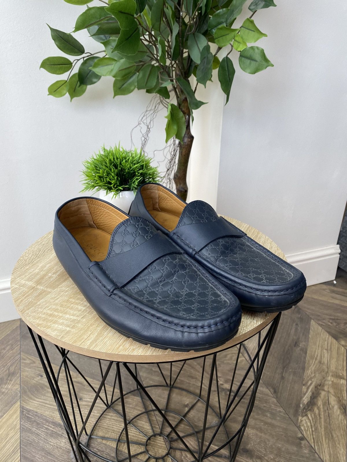 Gucci Gucci Men’s Blue Microguccissima Leather Loafers Slip On Size US 8.5 / EU 41-42 - 4 Thumbnail