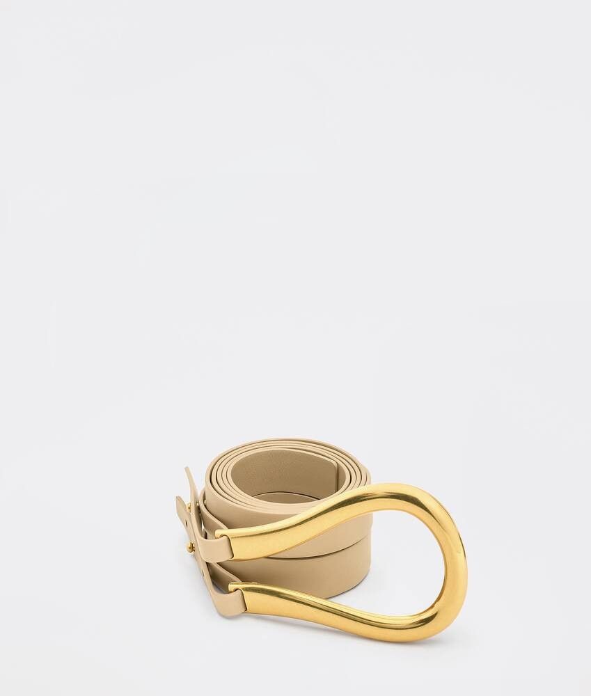 Bottega Veneta o1n1vont0225 Size: S / Horsebit Belt in Beige/Gold Size ONE SIZE - 1 Thumbnail