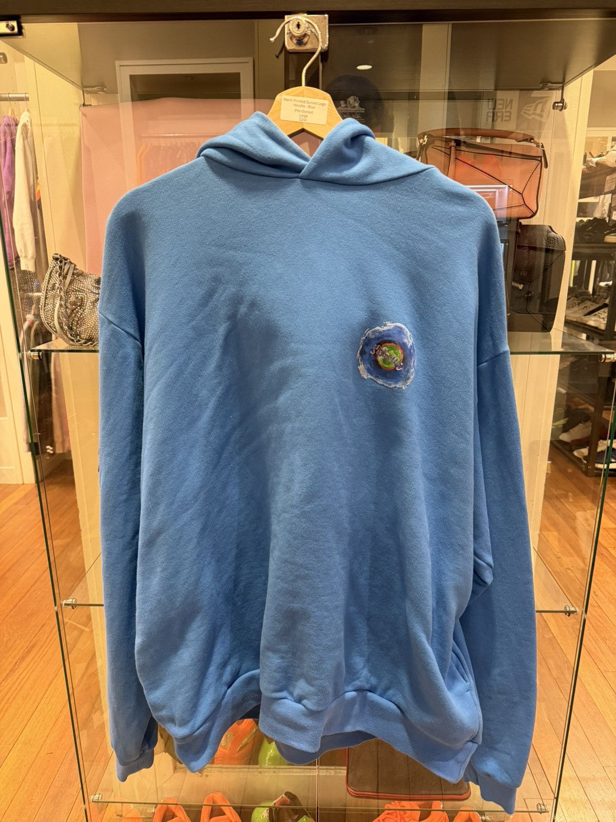 Marni Marni Painted Whirl Hoodie - Blue Size US M / EU 48-50 / 2 - 1 Thumbnail