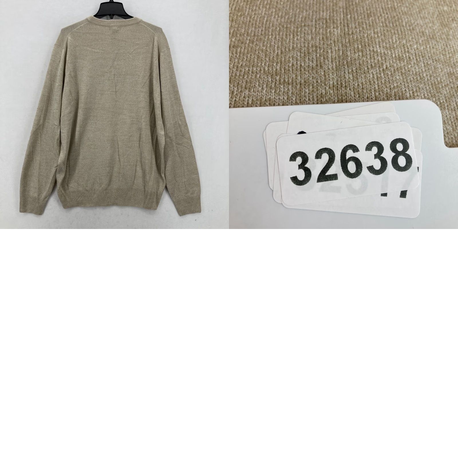 Dockers DOCKERS Sweater Mens XLT Beige Acrylic Striped Knit Casual NWT Big & Tall Pullover Crew Neck, Long Sleeve, All Seasons, Regular Fit, NWT Size US XL / EU 56 / 4 - 9 Thumbnail