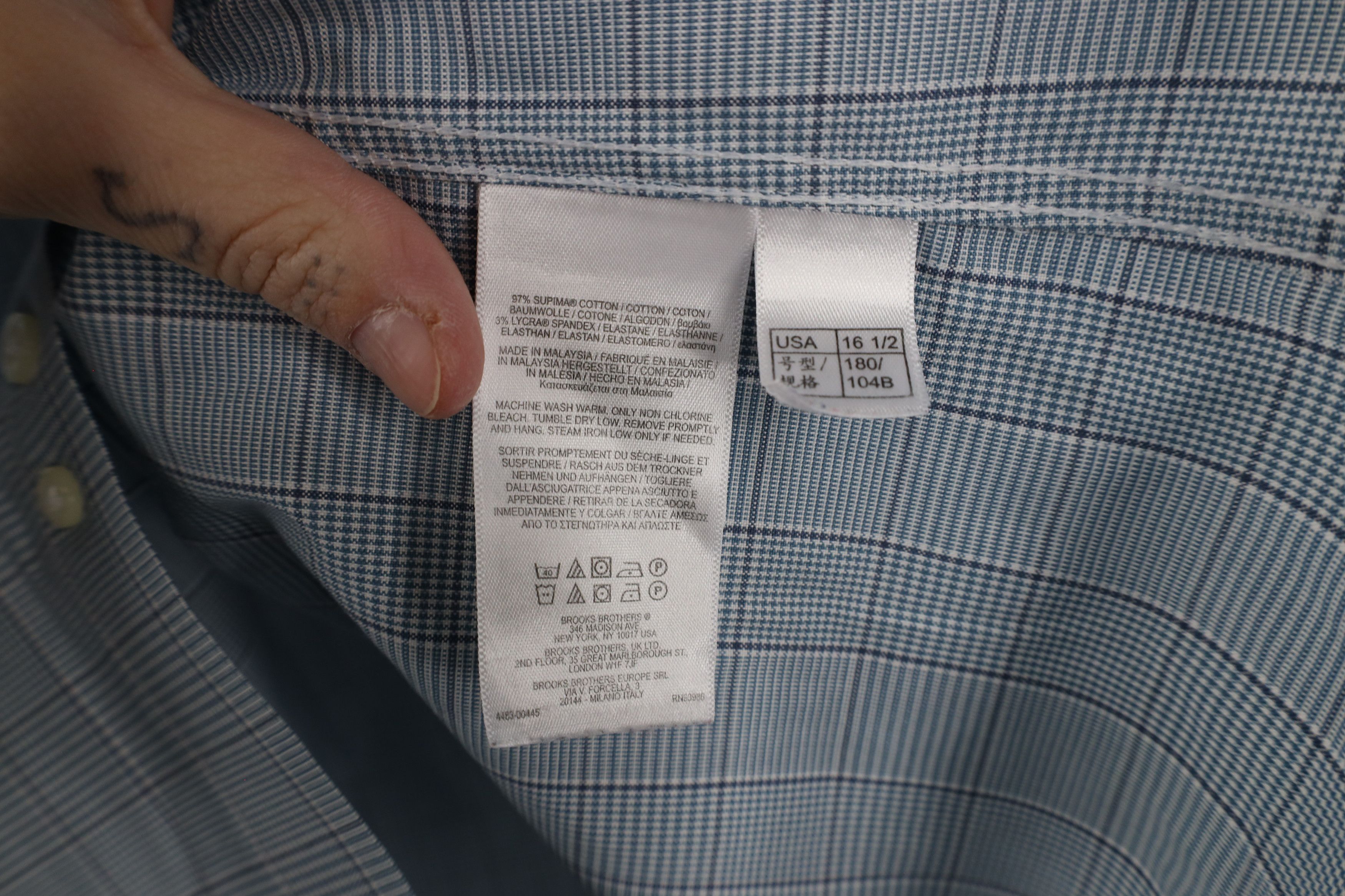 Brooks Brothers × Vintage Vintage Brooks Brothers Stretch Regent Button Down Shirt Size US M / EU 48-50 / 2 - 7 Thumbnail