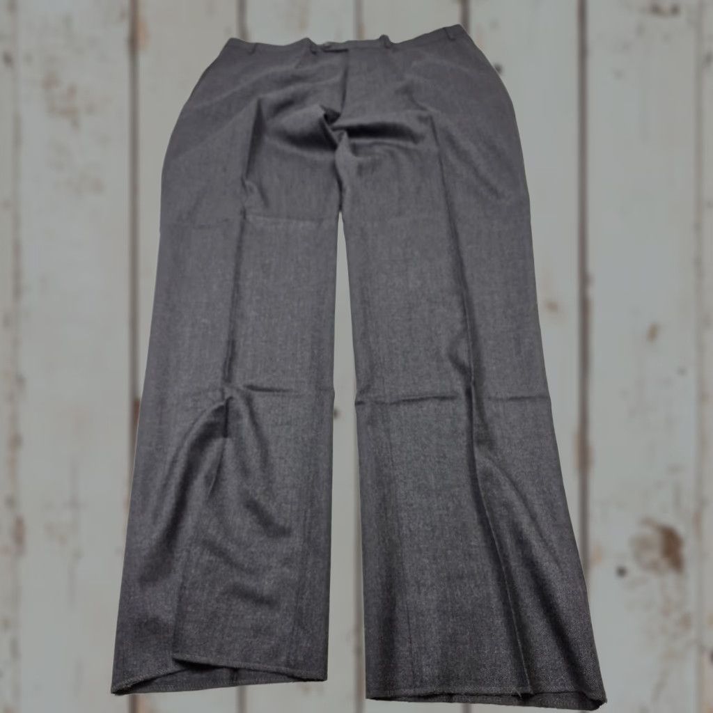 Ralph Lauren Ralph Lauren Dress Pants Mens 44x37 Gray Wool Flat Front Unhemmed NWT VTG Size US 44 / EU 60 - 1 Thumbnail