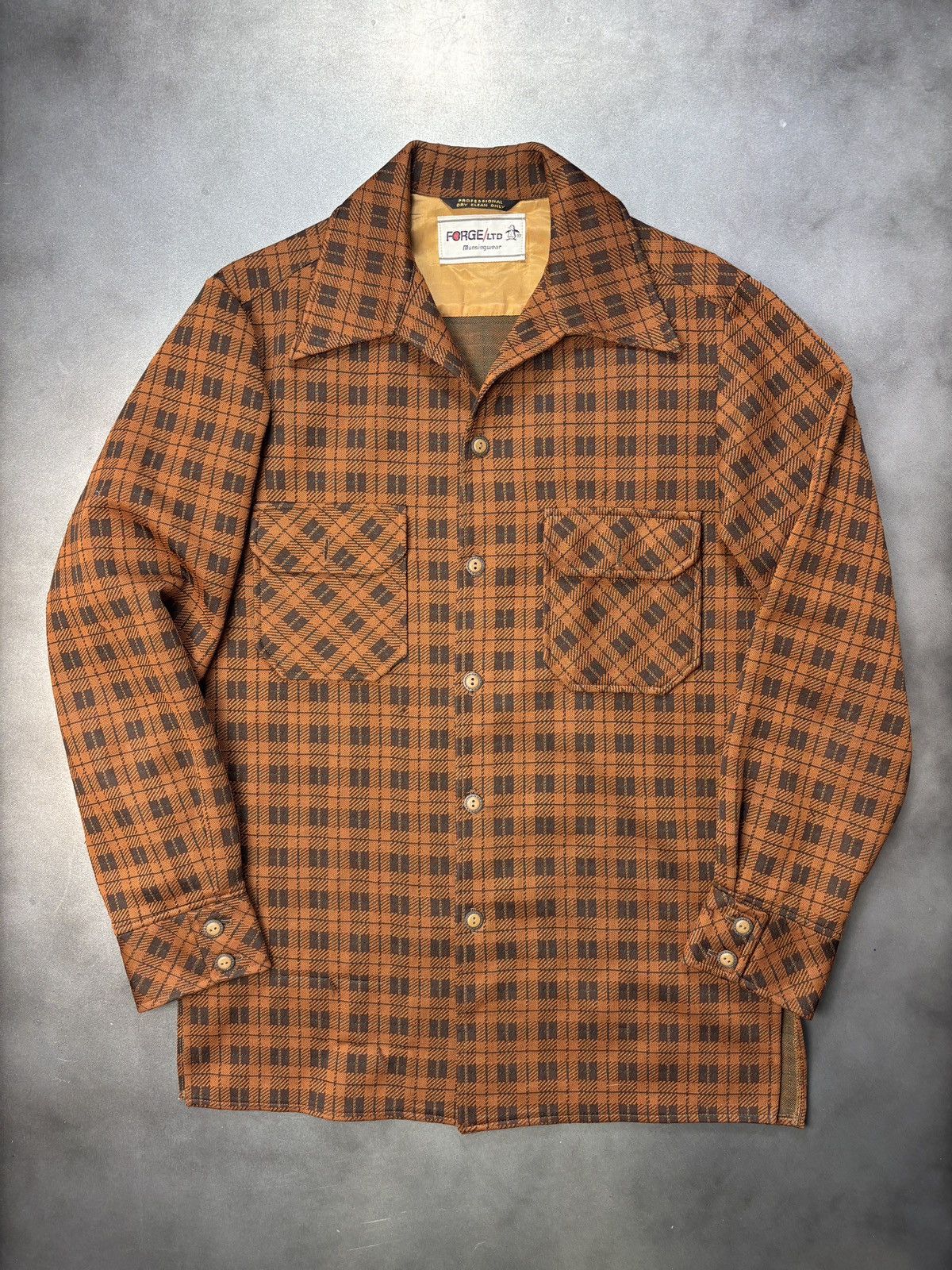 Original Penguin × Sears × Vintage 1970s Polyester Button Up Vintage Munsingwear Plaid Jacket Size US M / EU 48-50 / 2 - 1 Thumbnail