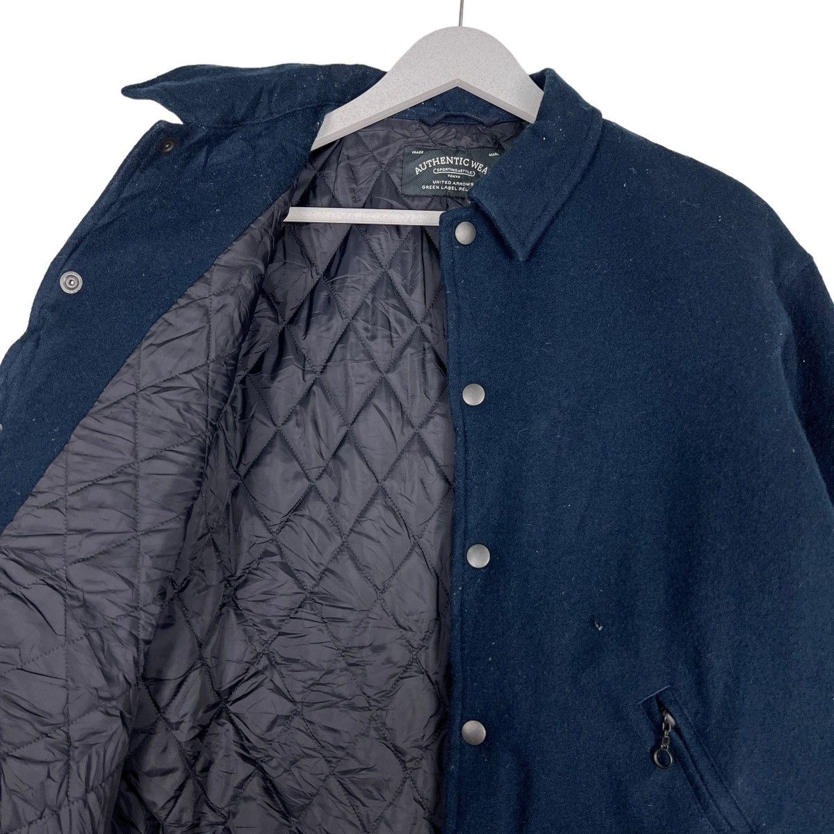 United Arrows 🔥 GREEN LABEL RELAXING UNITED ARROWS WOOL BOMBER JACKET Size US M / EU 48-50 / 2 - 10 Thumbnail