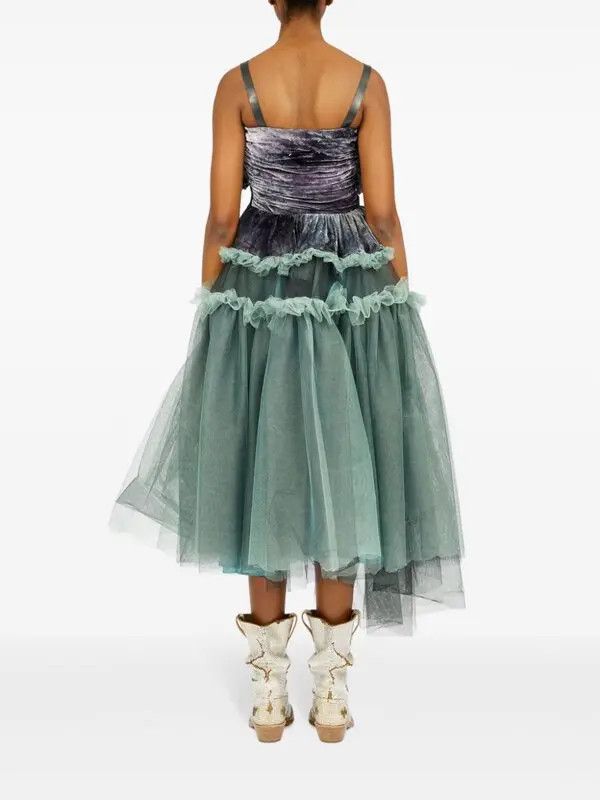 Maison Margiela o1mle0426 Midi Dress in Pale Blue Green Size S / US 4 / IT 40 - 5 Thumbnail