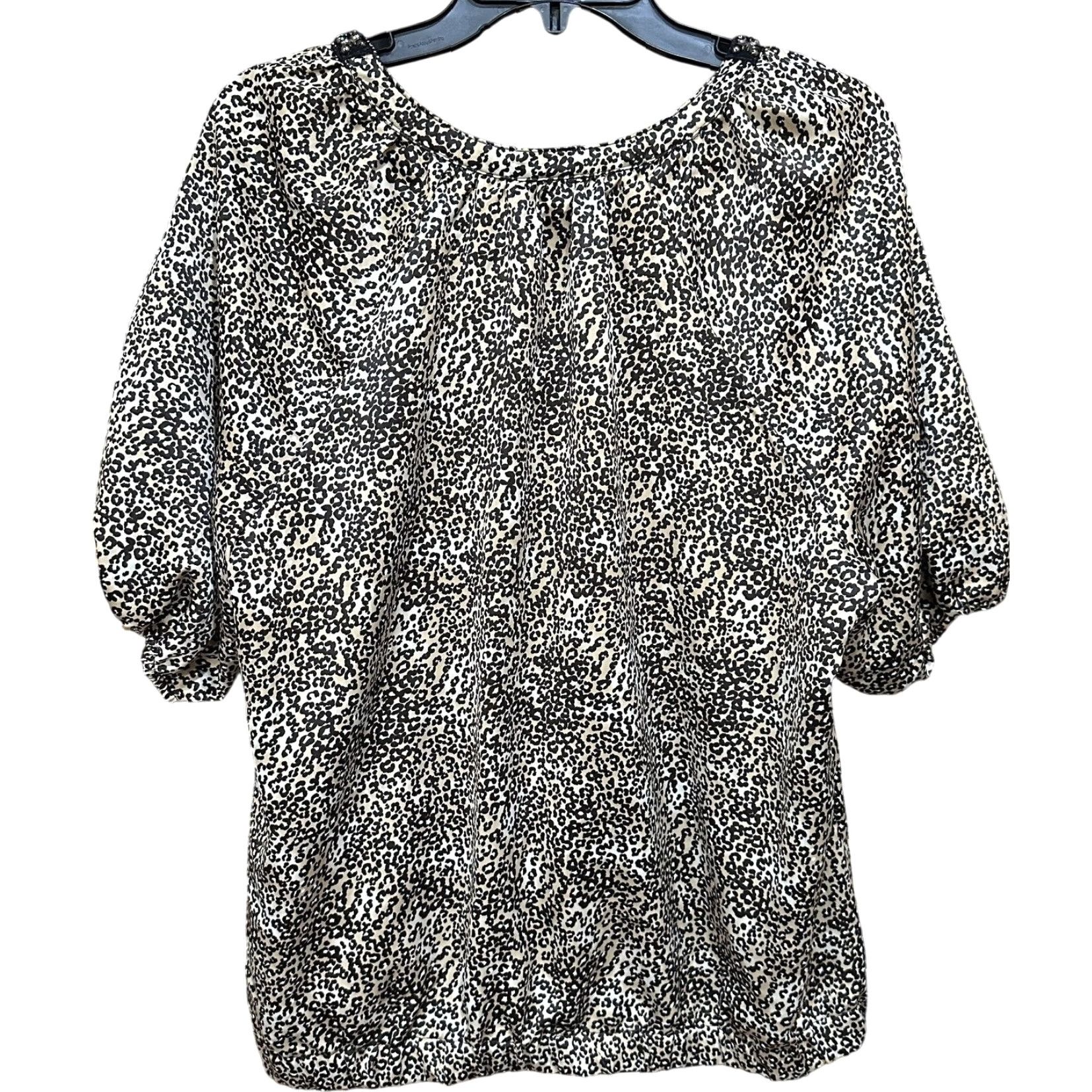 Vintage VINTAGE East 5th Blouse Womens XL Brown Animal Print Beaded Embellished Tunic Shirt Casual Size XL / US 12-14 / IT 48-50 - 3 Thumbnail